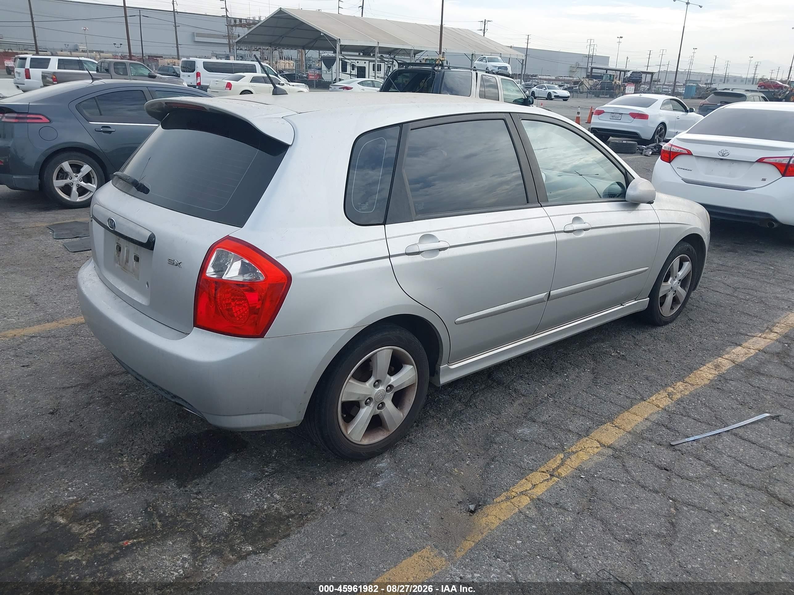 2008 Kia Spectra5 Sx Silver vin: KNAFE162585011680