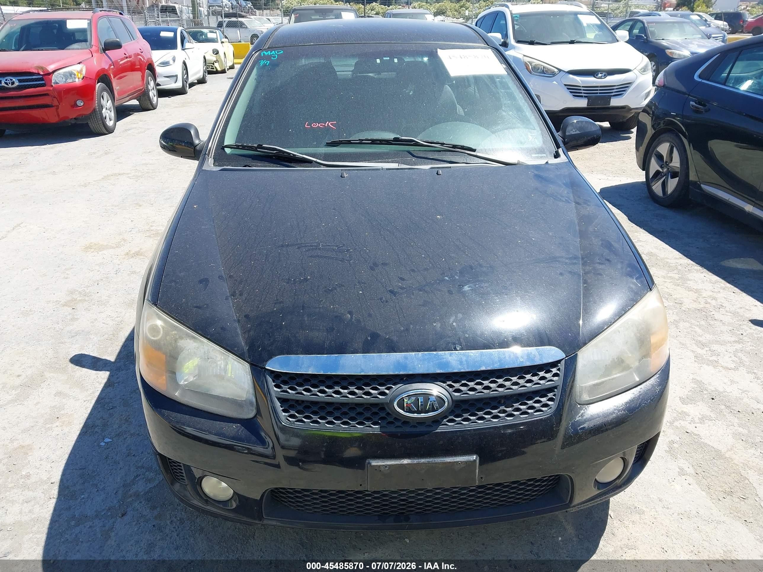 2008 Kia Spectra5 Sx Black vin: KNAFE162885017893