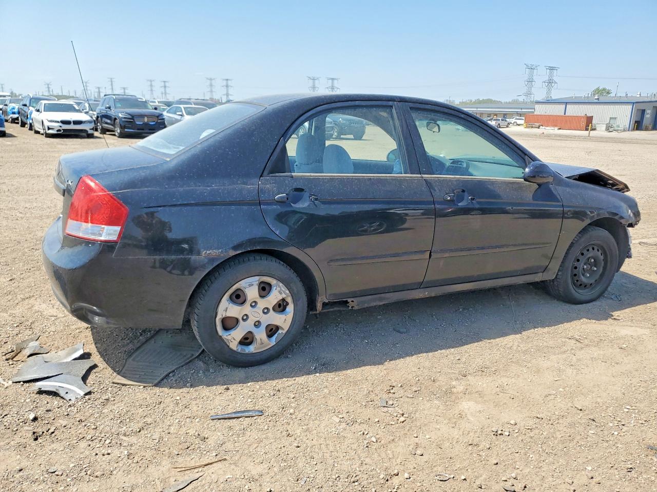 2009 Kia Spectra Lx Black vin: KNAFE221095659643