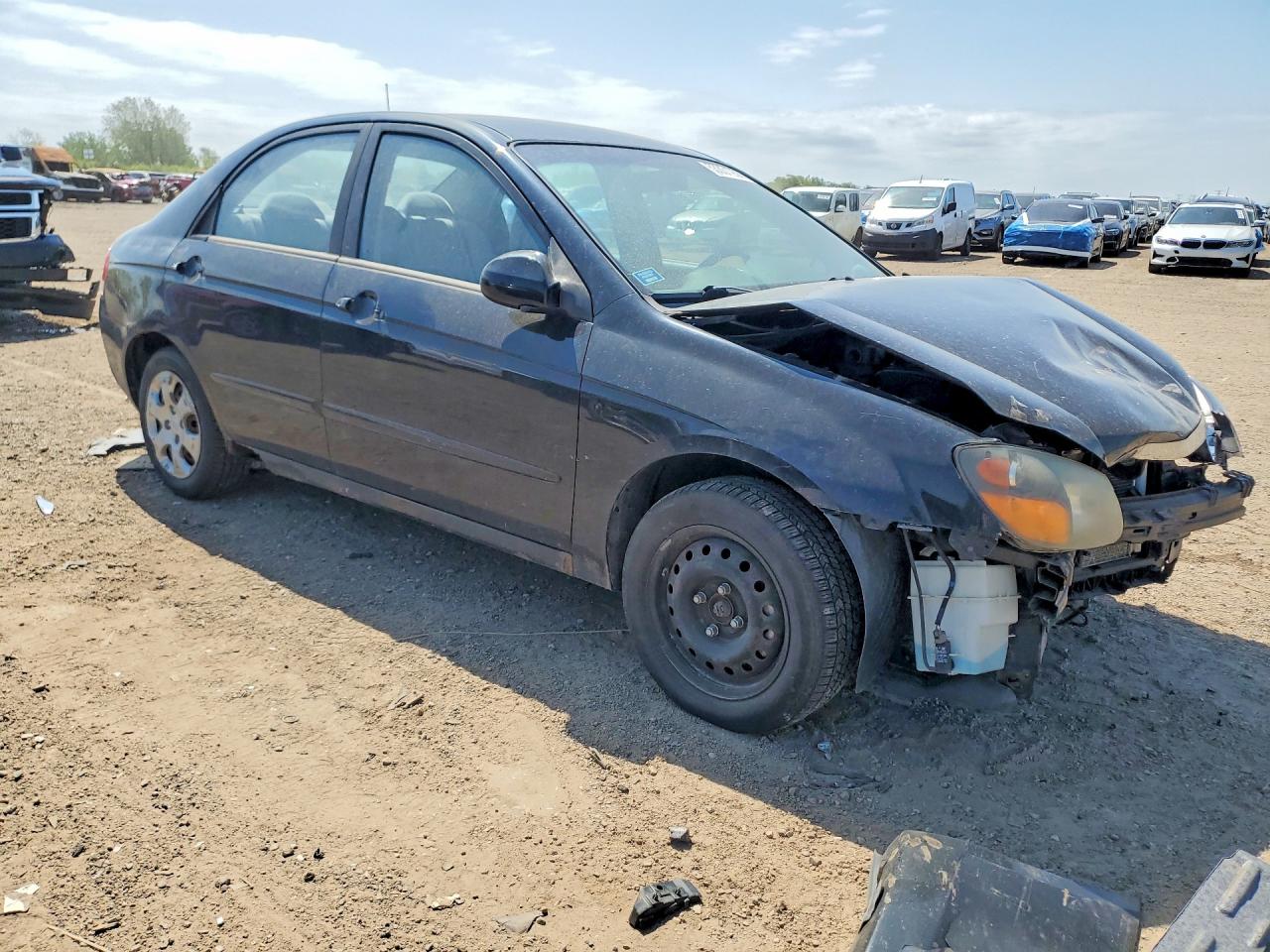2009 Kia Spectra Lx Black vin: KNAFE221095659643