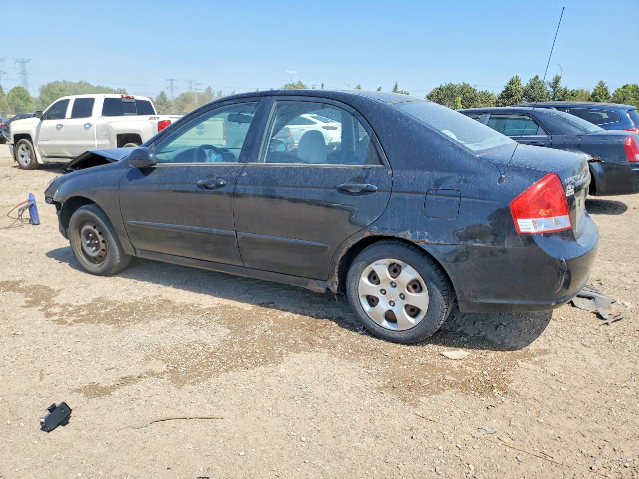 2009 Kia Spectra Lx Black vin: KNAFE221095659643