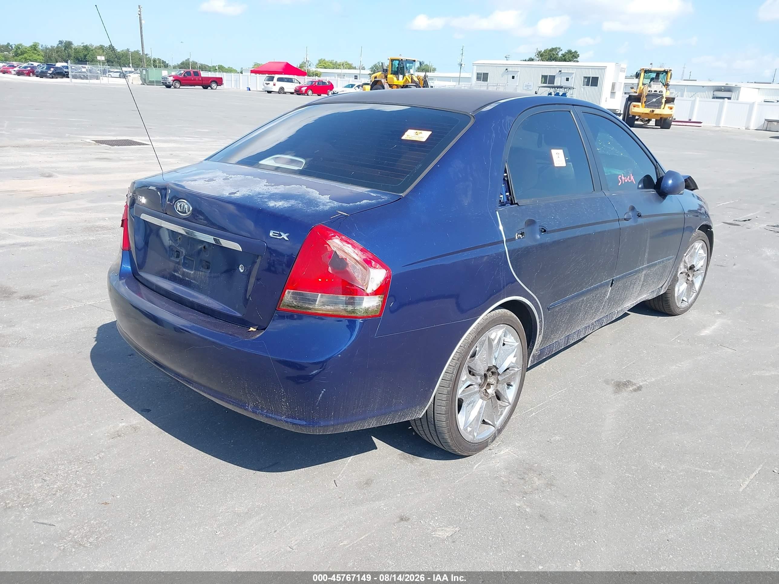 2009 Kia Spectra Ex Blue vin: KNAFE221195613108
