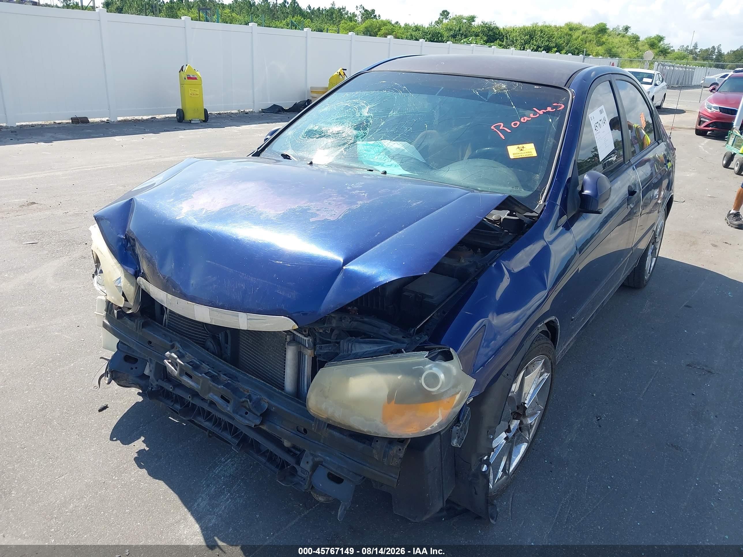 2009 Kia Spectra Ex Blue vin: KNAFE221195613108