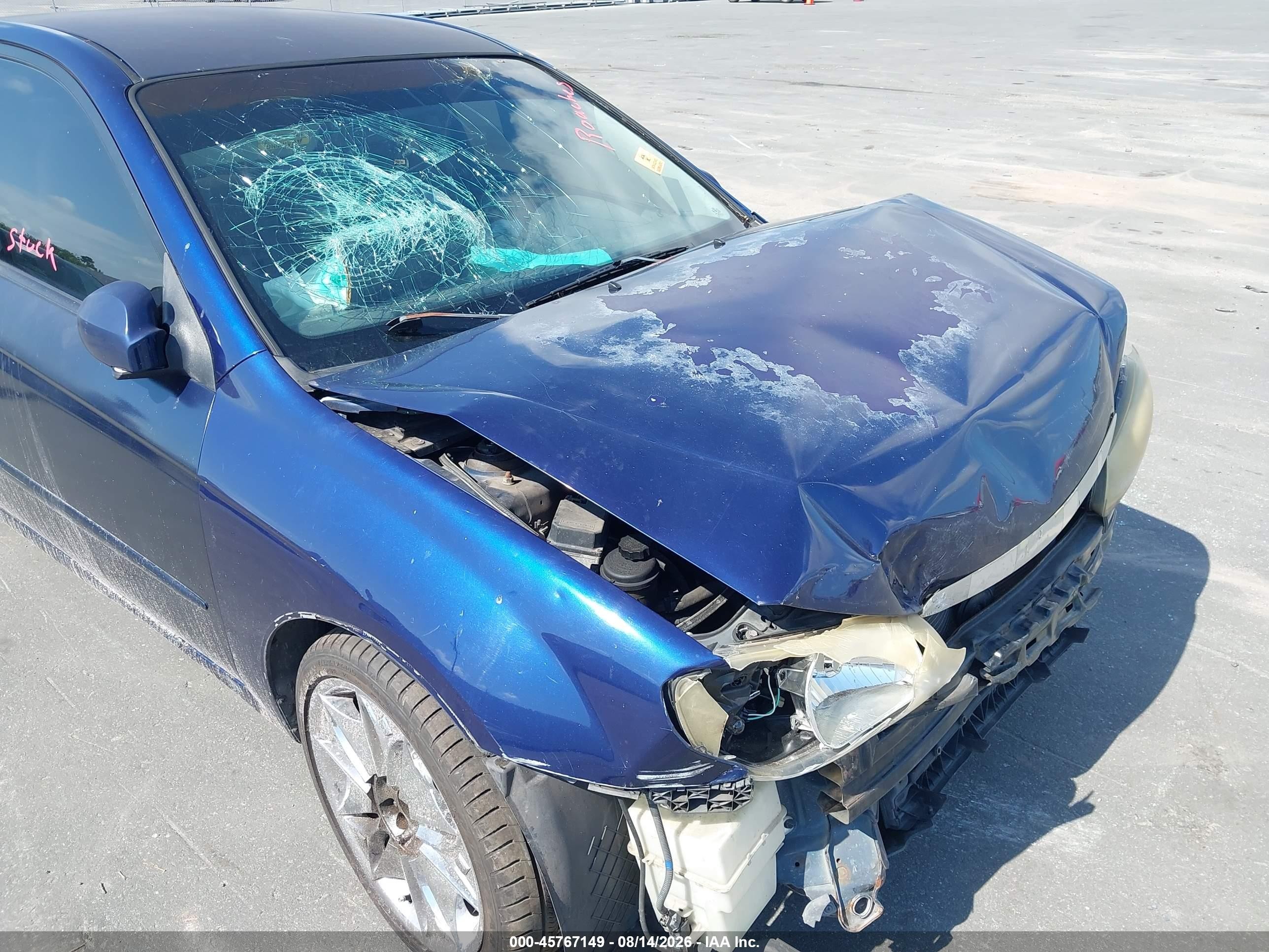 2009 Kia Spectra Ex Blue vin: KNAFE221195613108