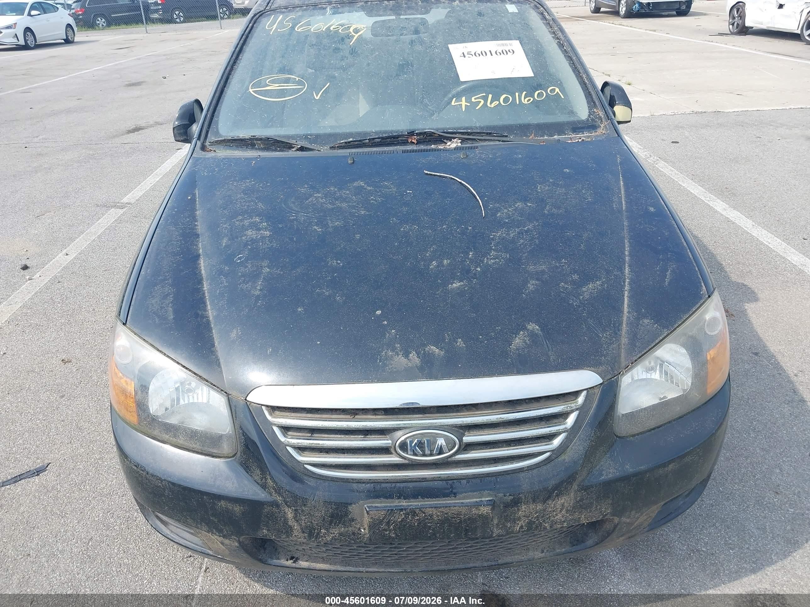 2009 Kia Spectra Lx Черный vin: KNAFE221195630474