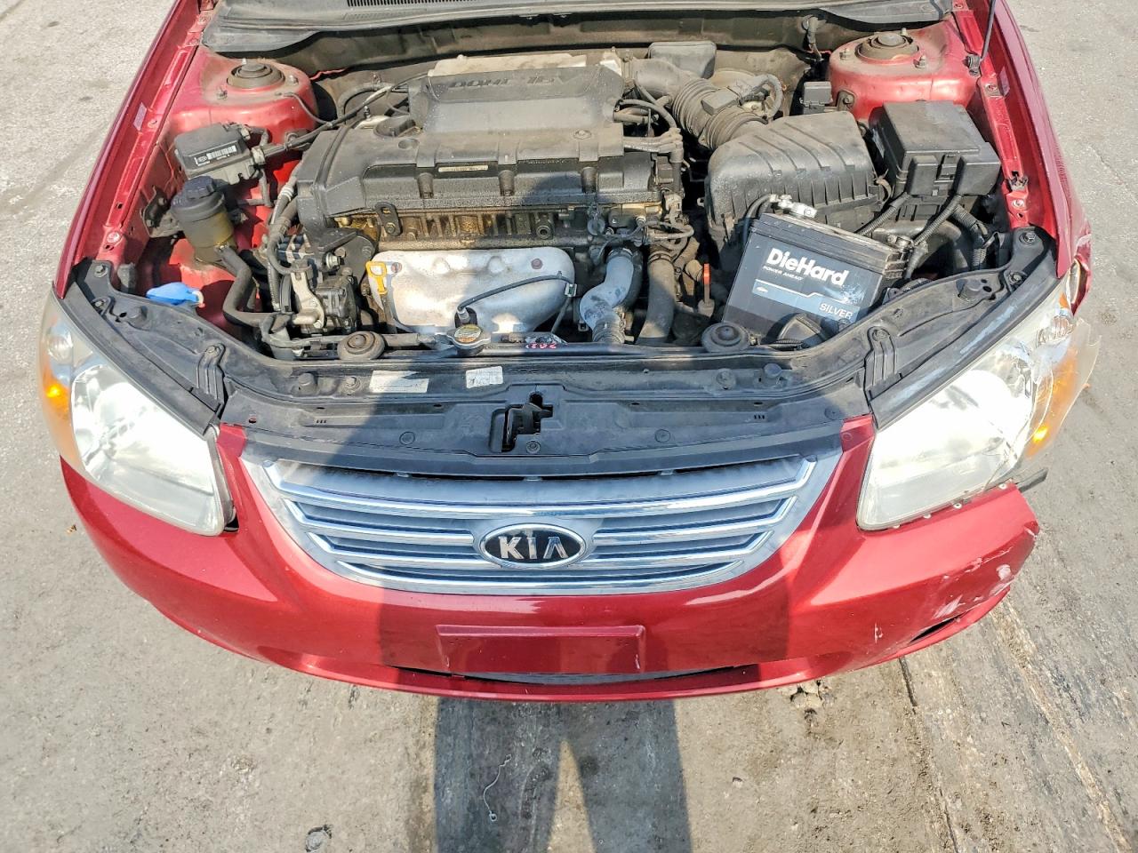 2009 Kia Spectra Lx Red vin: KNAFE221295598618