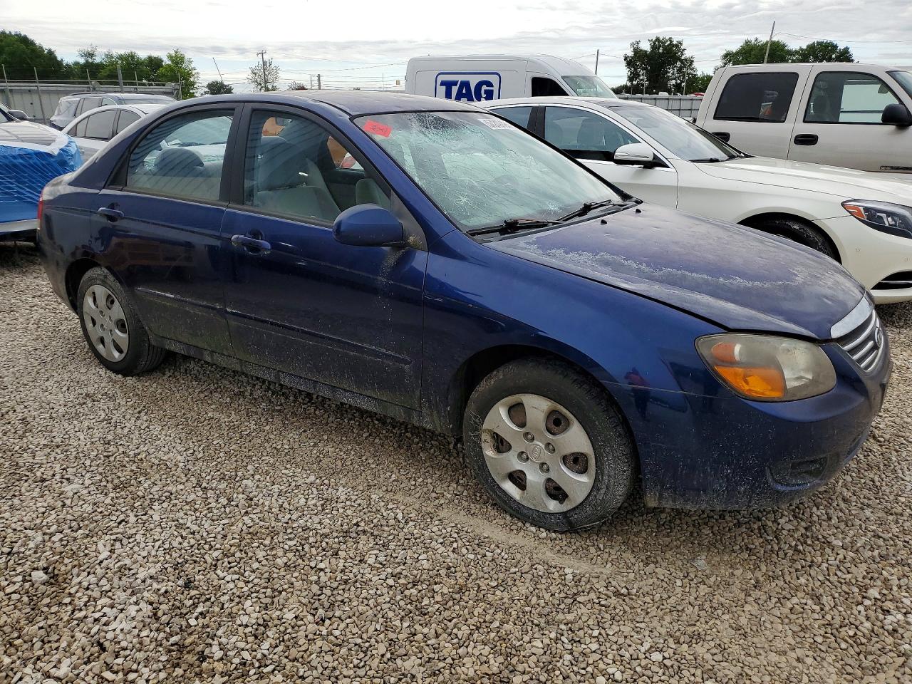 2009 Kia Spectra Lx Blue vin: KNAFE221295636476