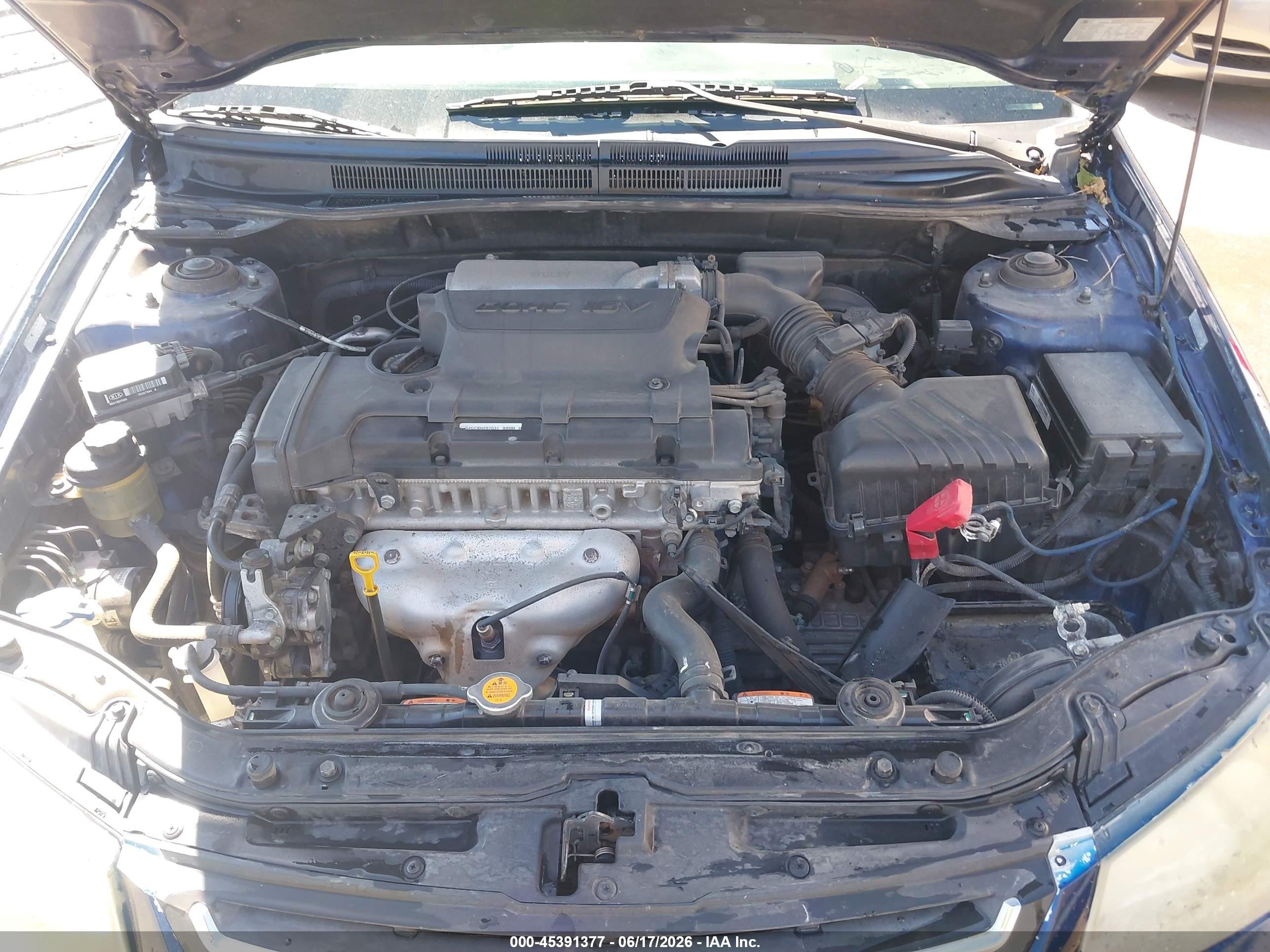 2009 Kia Spectra Ex Синий vin: KNAFE221495635605