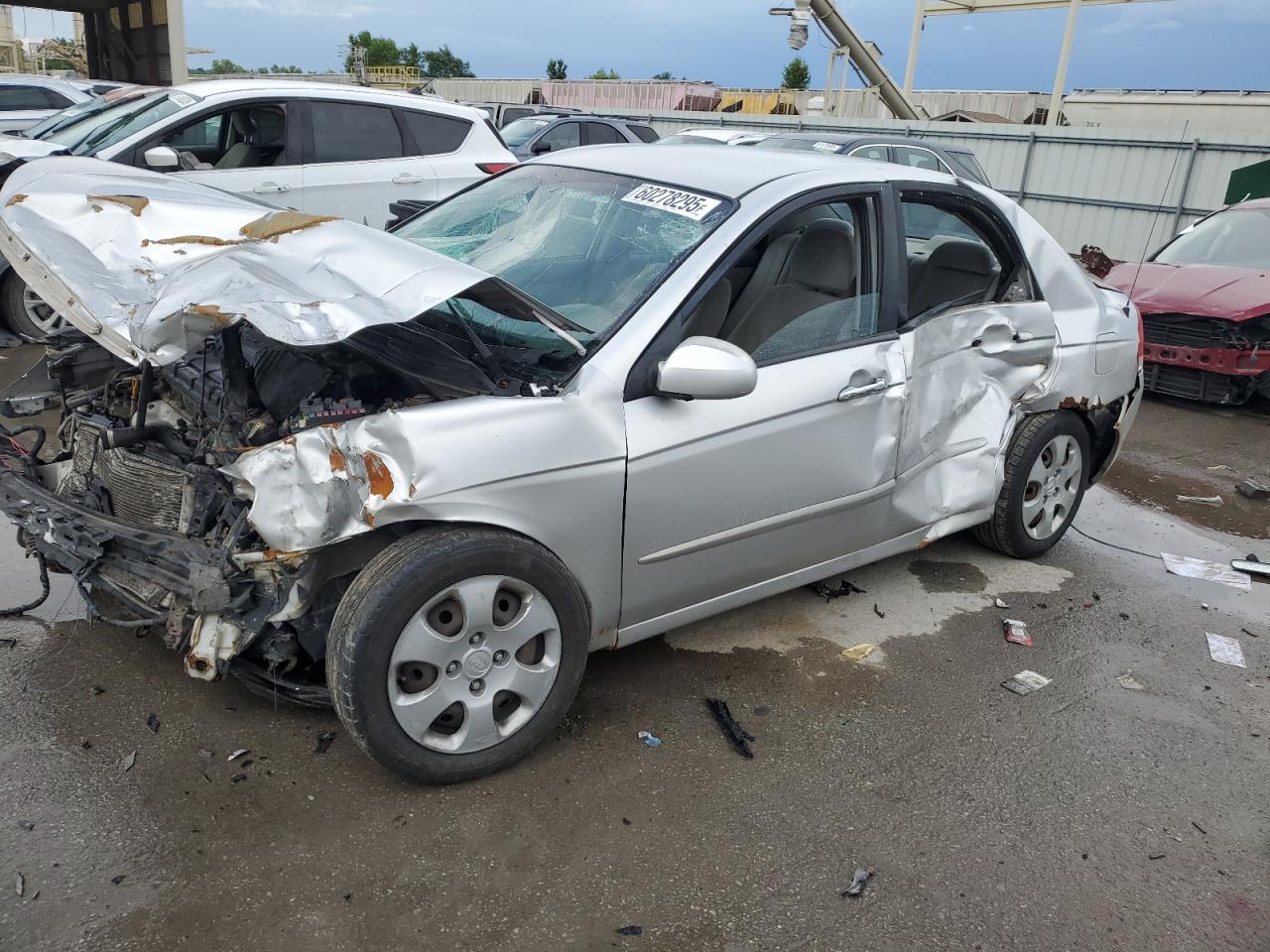 2009 Kia Spectra Ex Gray vin: KNAFE221795658103