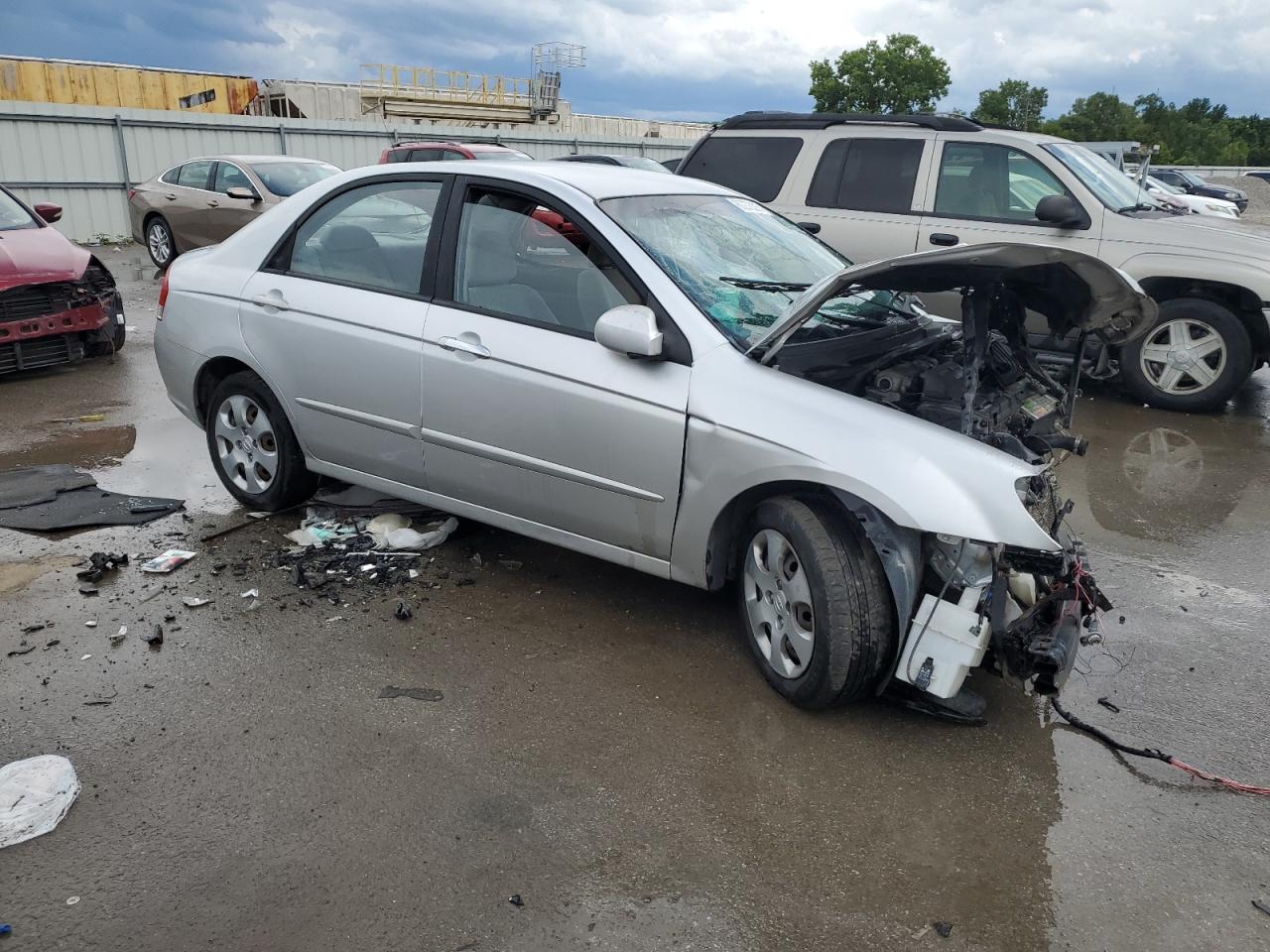 2009 Kia Spectra Ex Gray vin: KNAFE221795658103