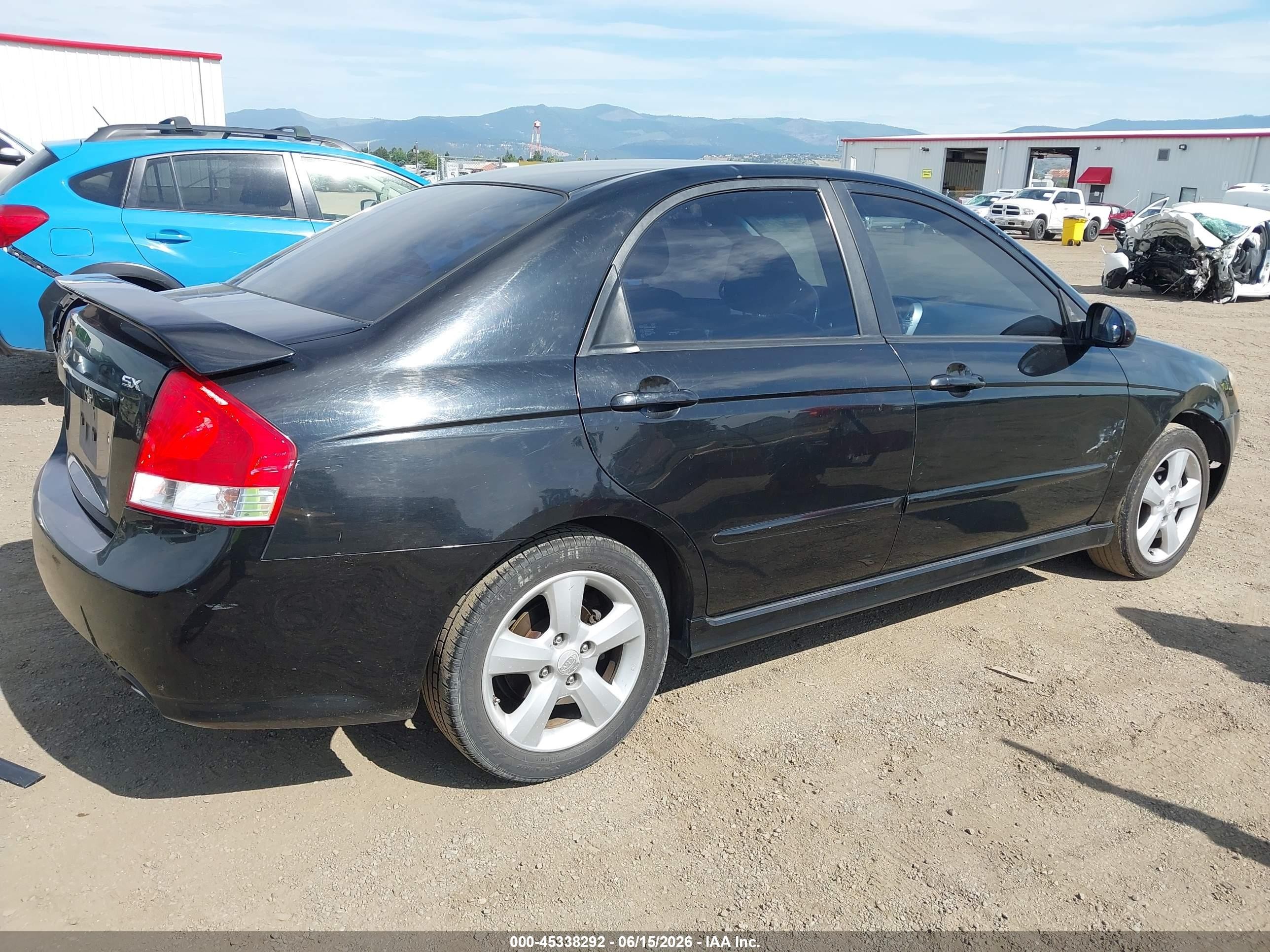 2009 Kia Spectra Sx Black vin: KNAFE221895026694