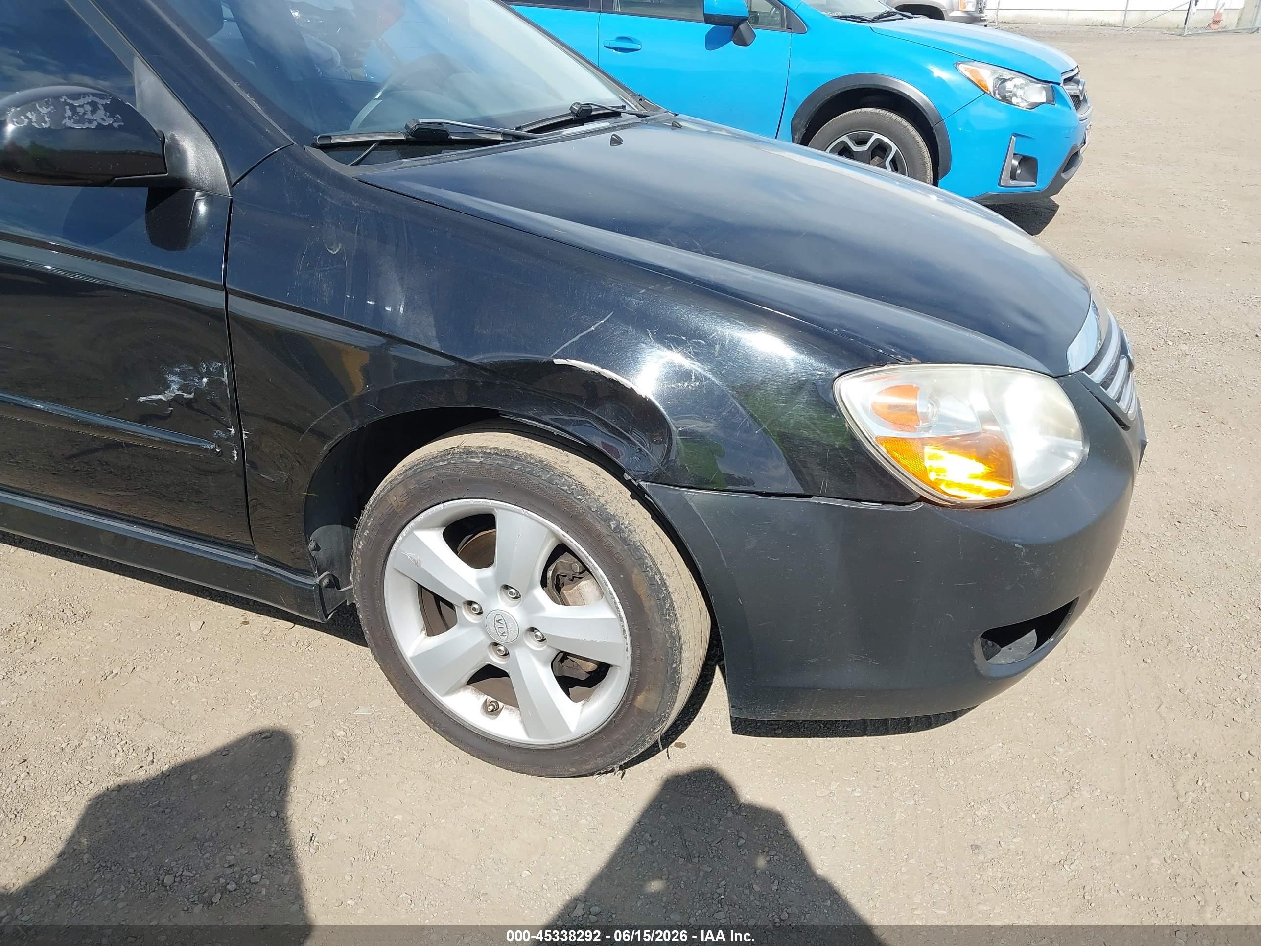 2009 Kia Spectra Sx Black vin: KNAFE221895026694