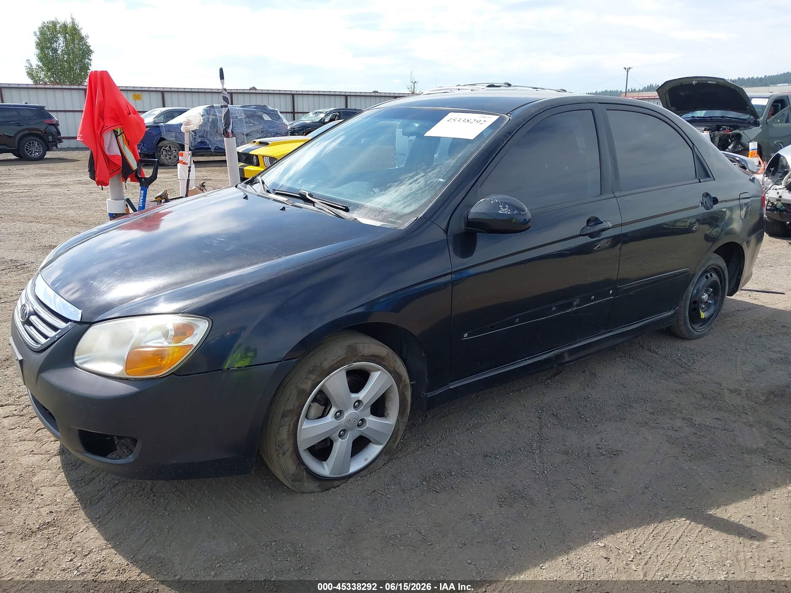 2009 Kia Spectra Sx Black vin: KNAFE221895026694
