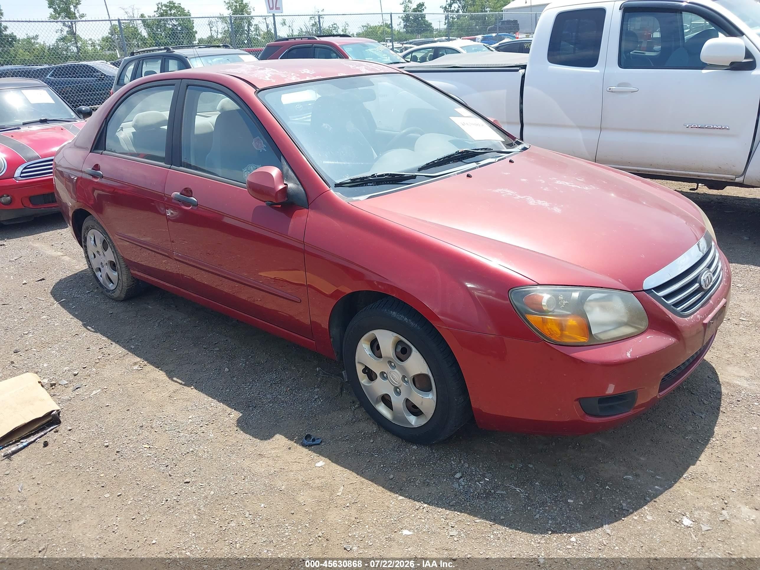 2009 Kia Spectra Ex Бордовый vin: KNAFE221895661897