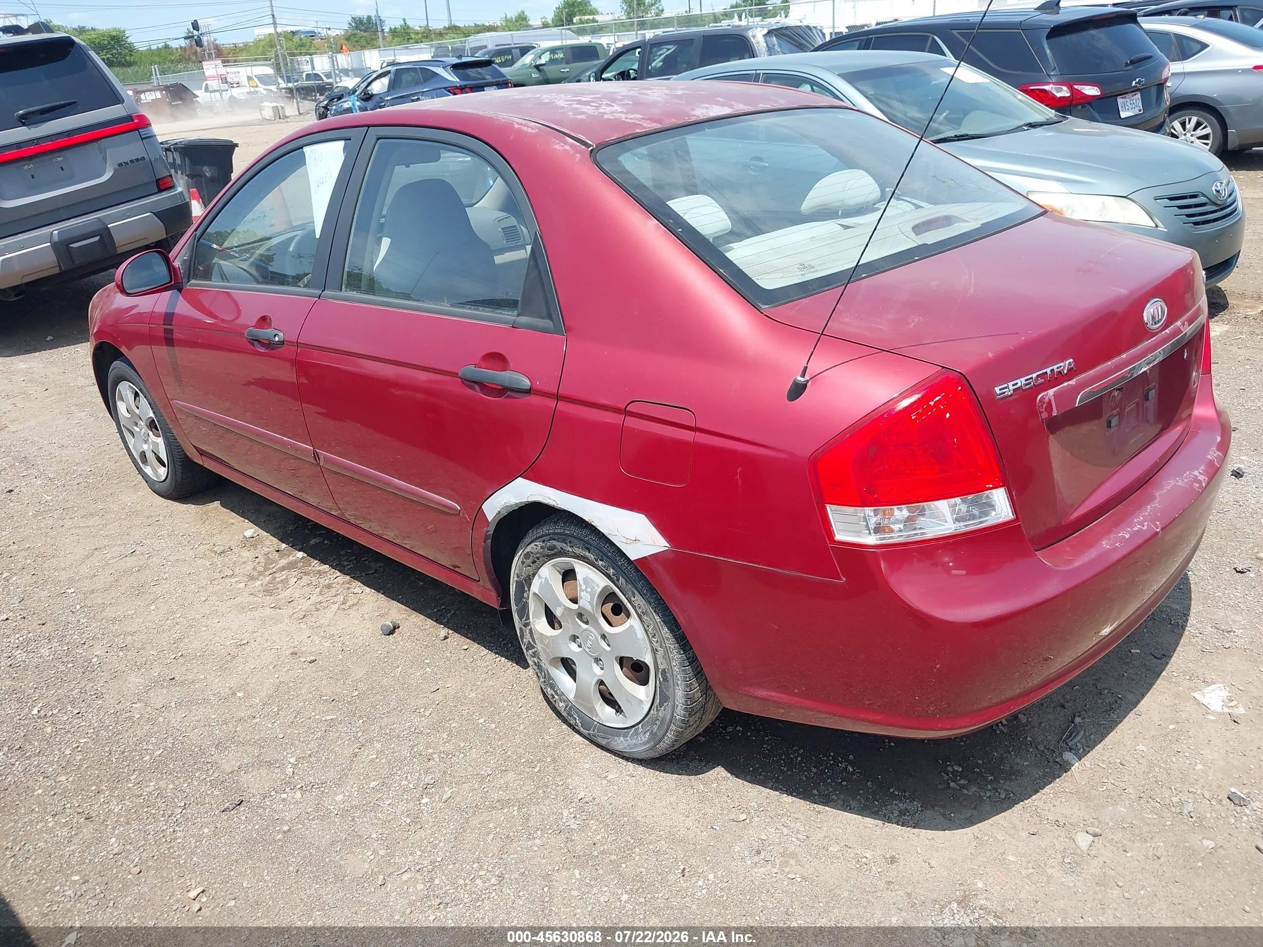 2009 Kia Spectra Ex Бордовый vin: KNAFE221895661897