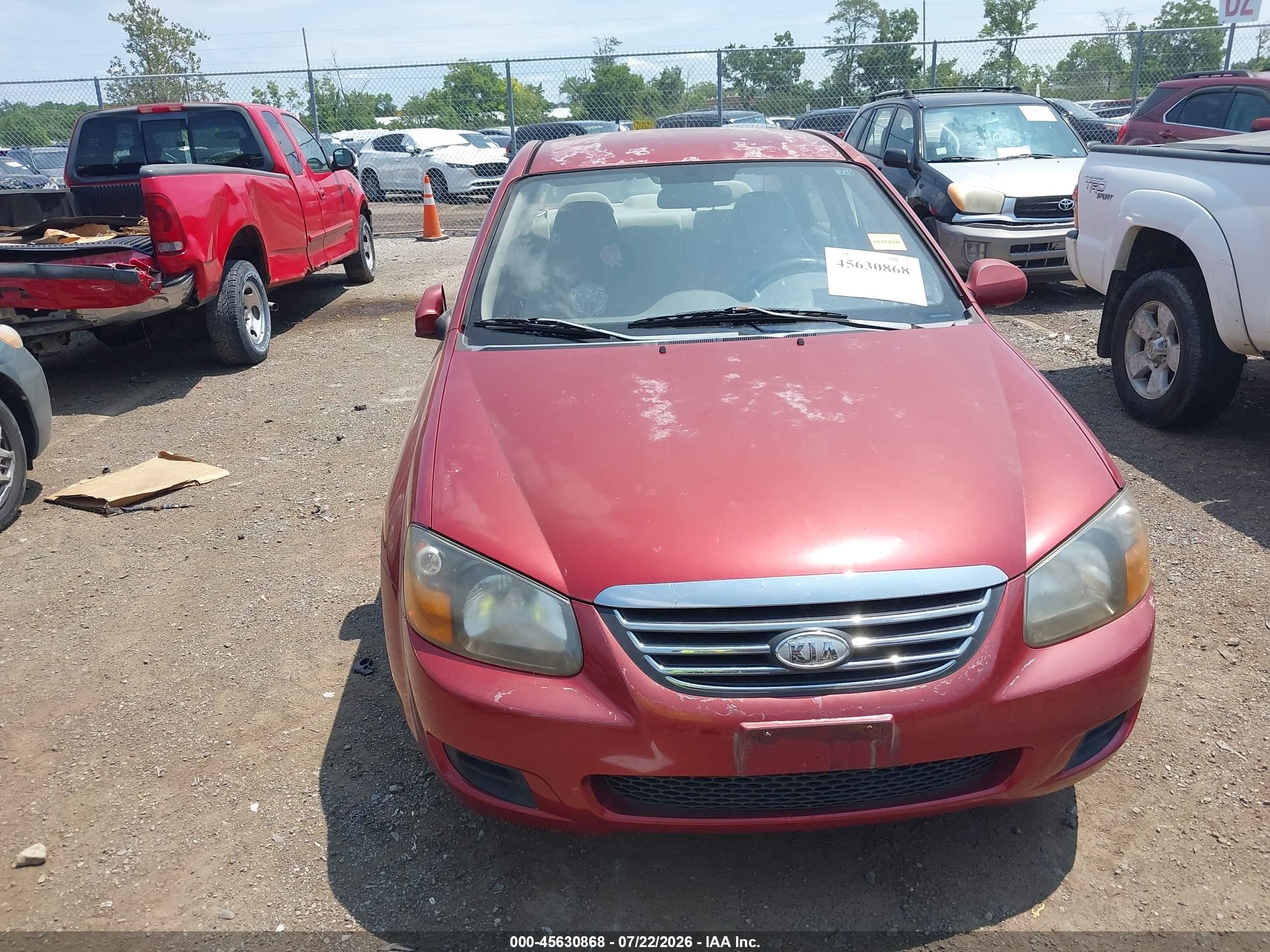 2009 Kia Spectra Ex Бордовый vin: KNAFE221895661897
