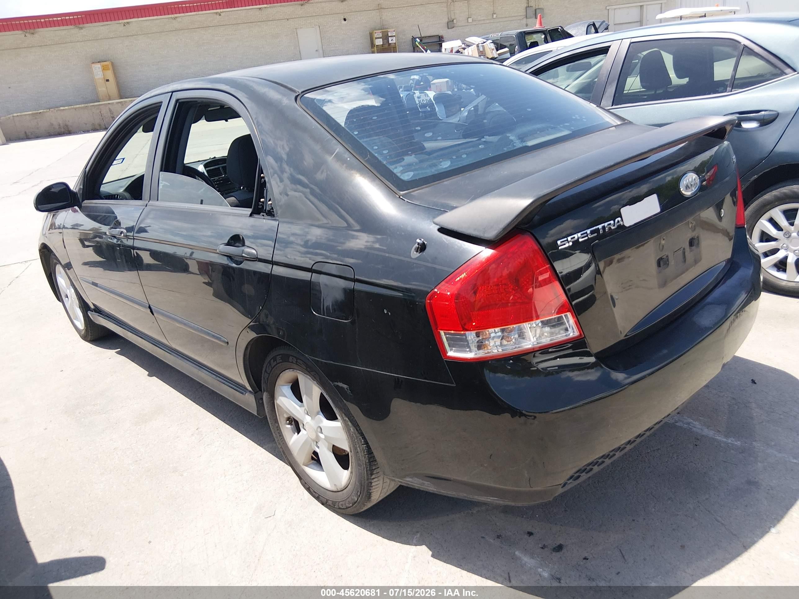 2009 Kia Spectra Sx Black vin: KNAFE221995027093