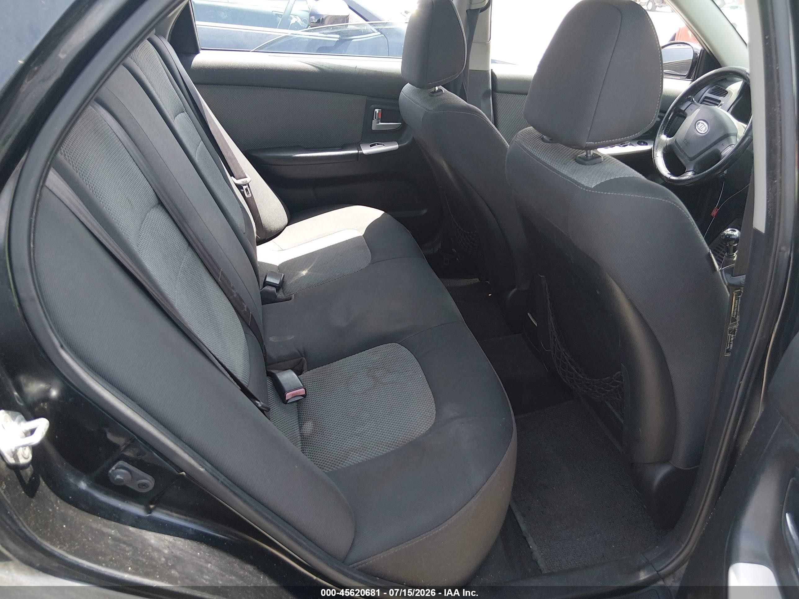 2009 Kia Spectra Sx Black vin: KNAFE221995027093