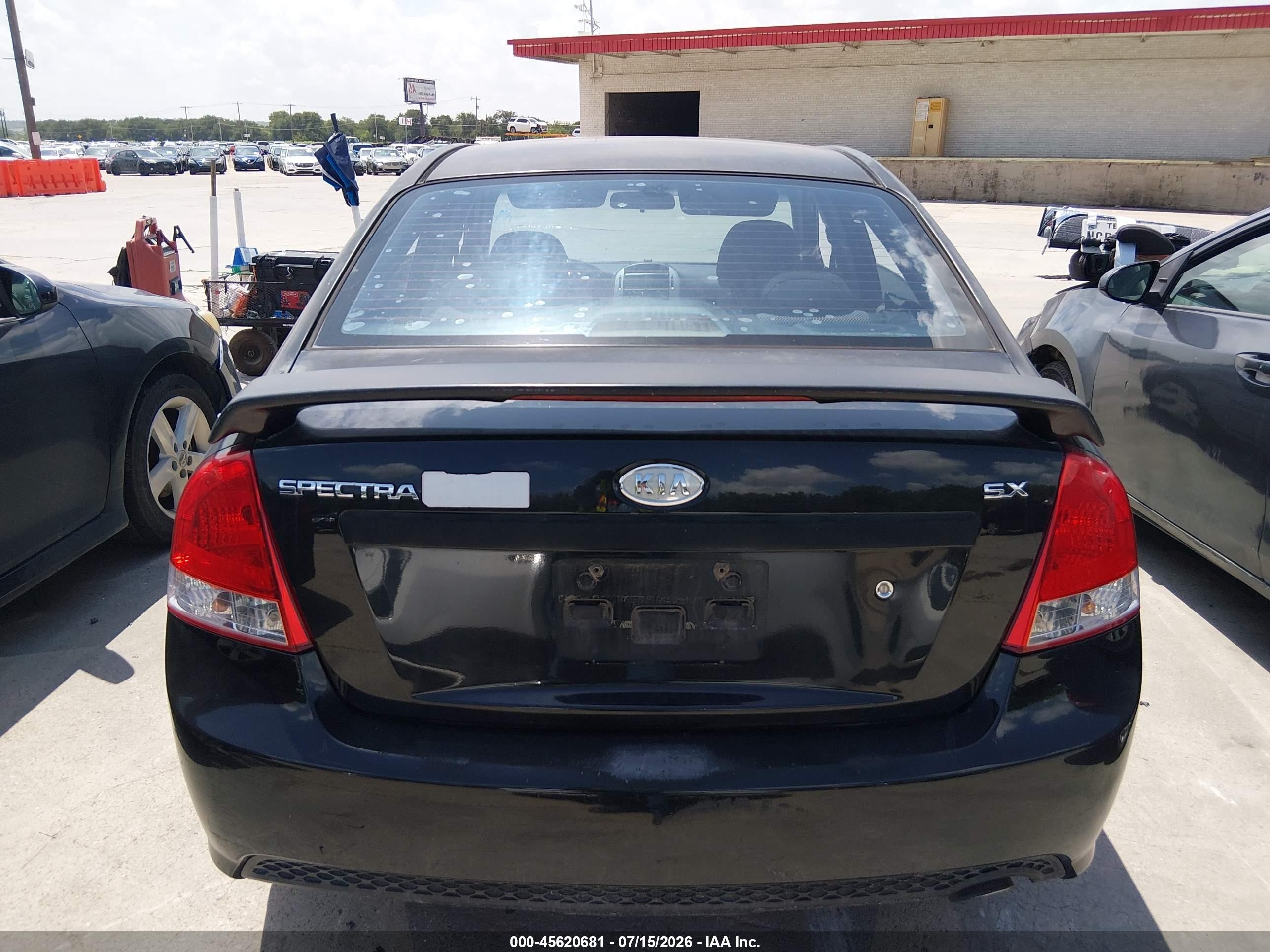 2009 Kia Spectra Sx Black vin: KNAFE221995027093