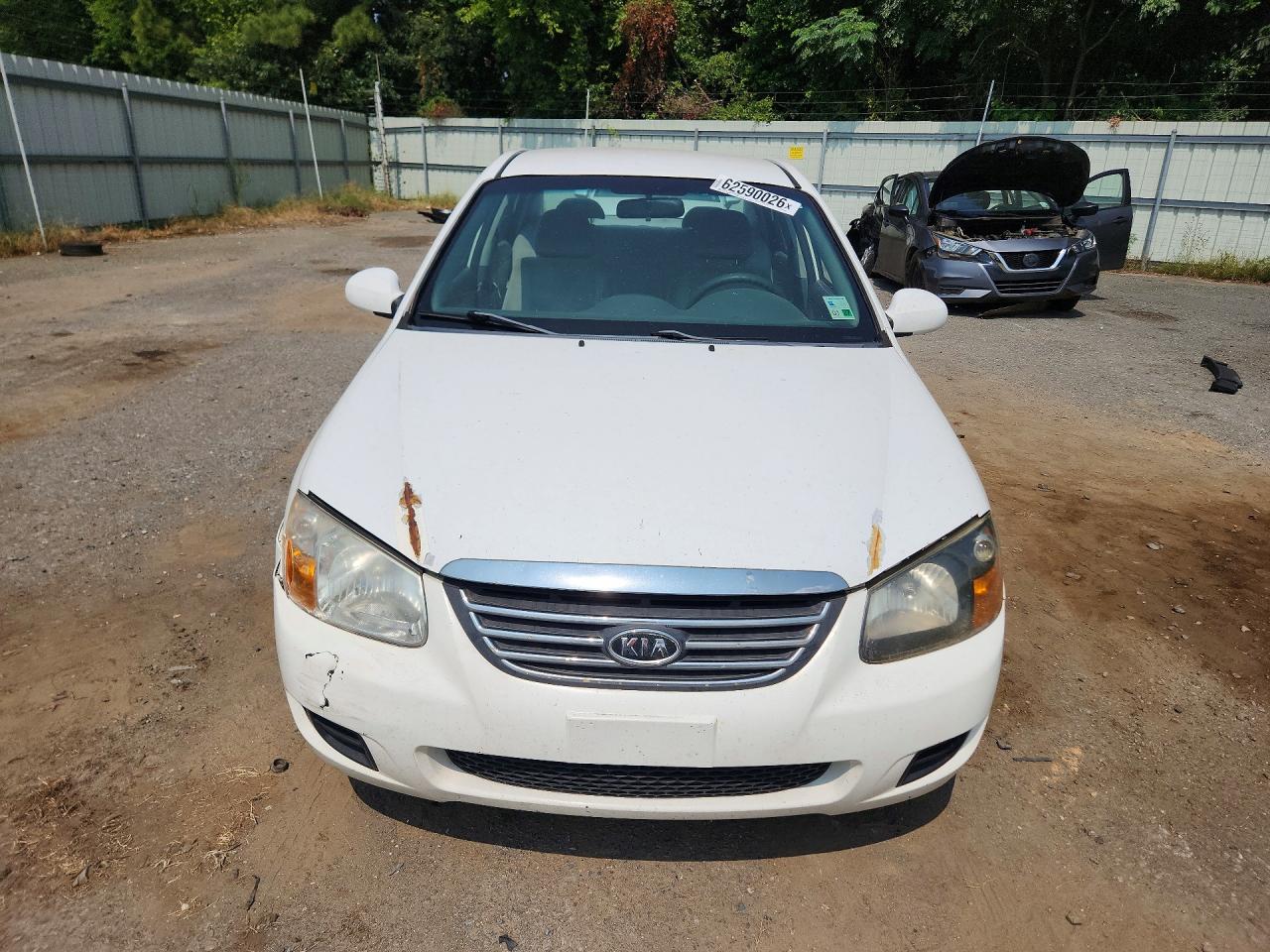 2009 Kia Spectra Lx White vin: KNAFE221995620775
