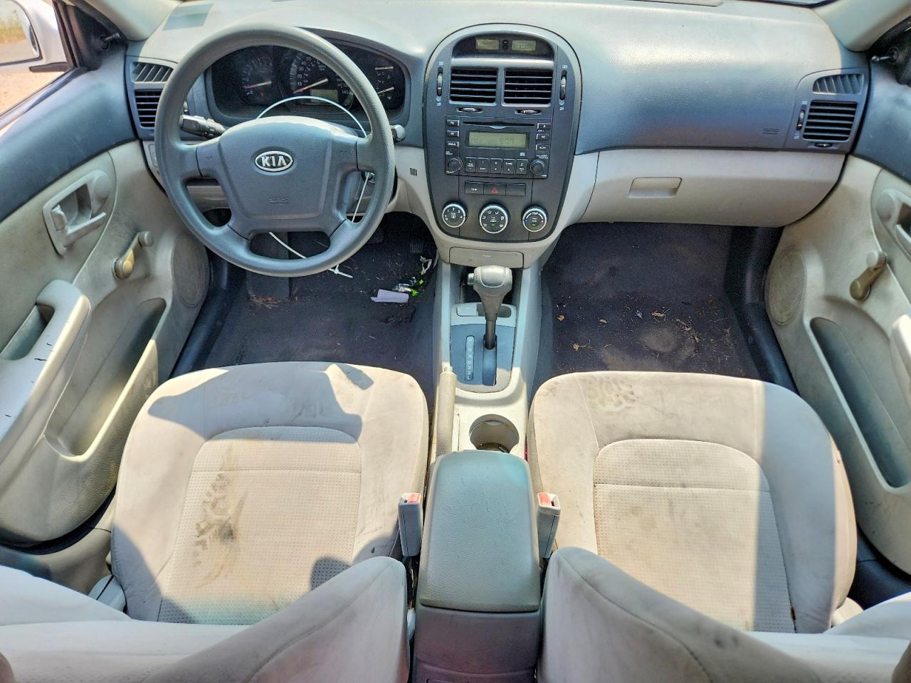 2009 Kia Spectra Lx White vin: KNAFE221995620775