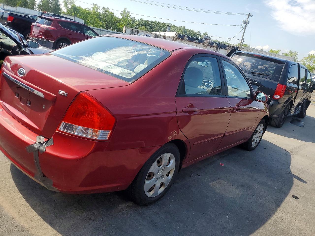 2009 Kia Spectra Lx Red vin: KNAFE222095639501