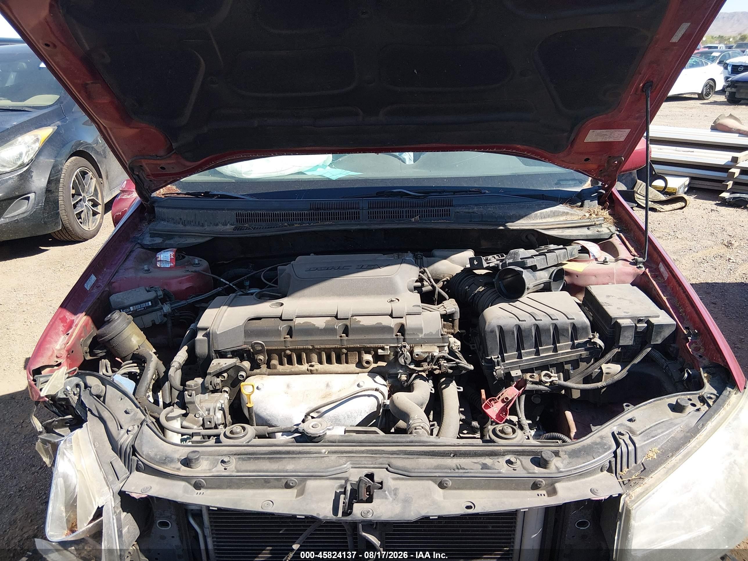 2009 Kia Spectra Ex Burgundy vin: KNAFE222295594724