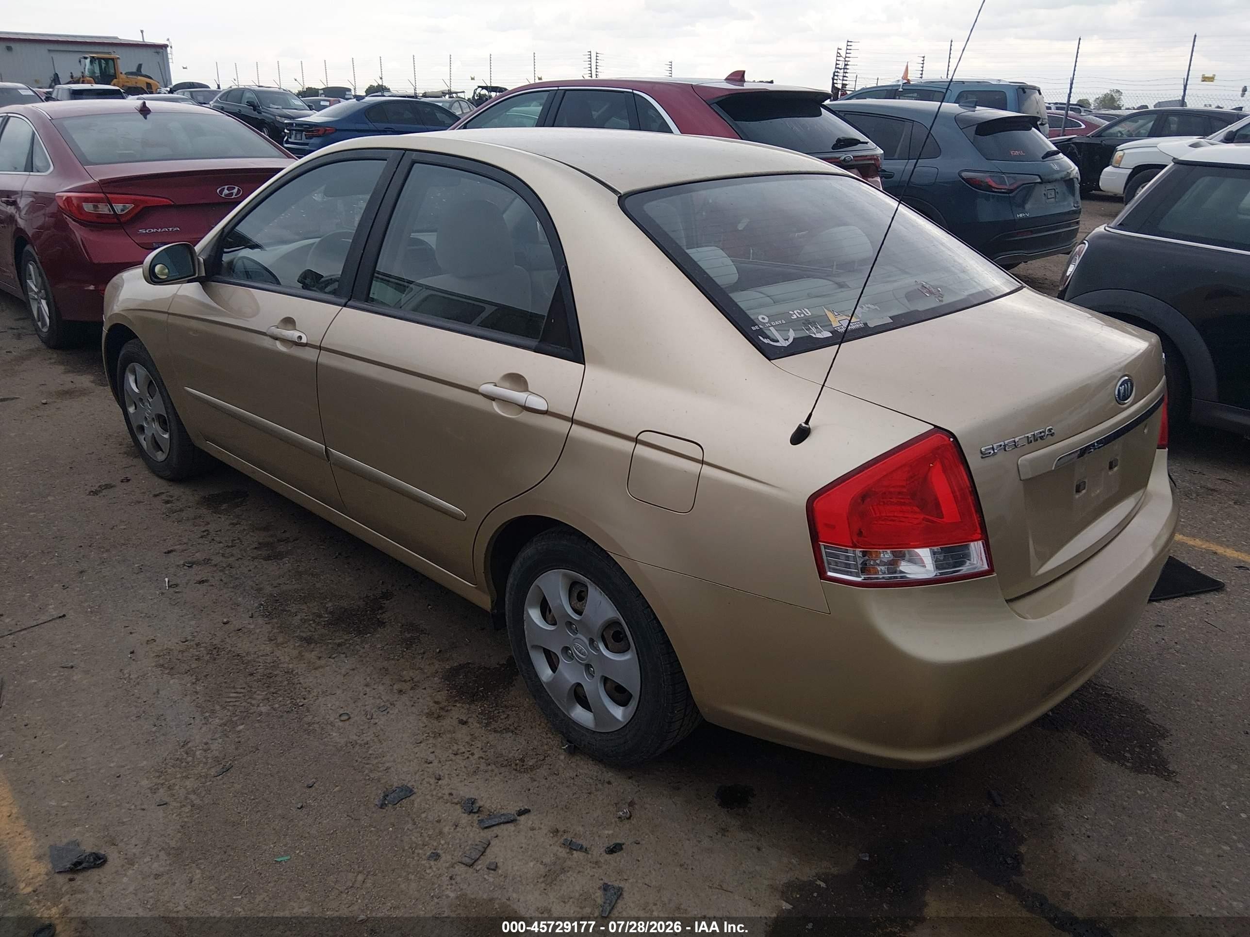 2009 Kia Spectra Ex Gold vin: KNAFE222295659782