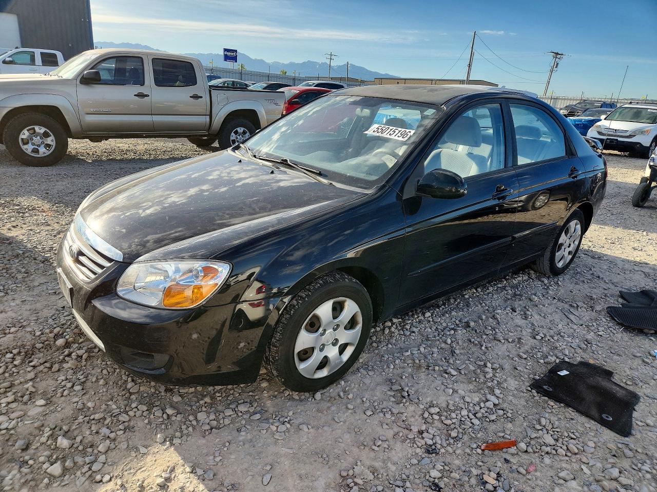 2009 Kia Spectra Lx Black vin: KNAFE222395593193