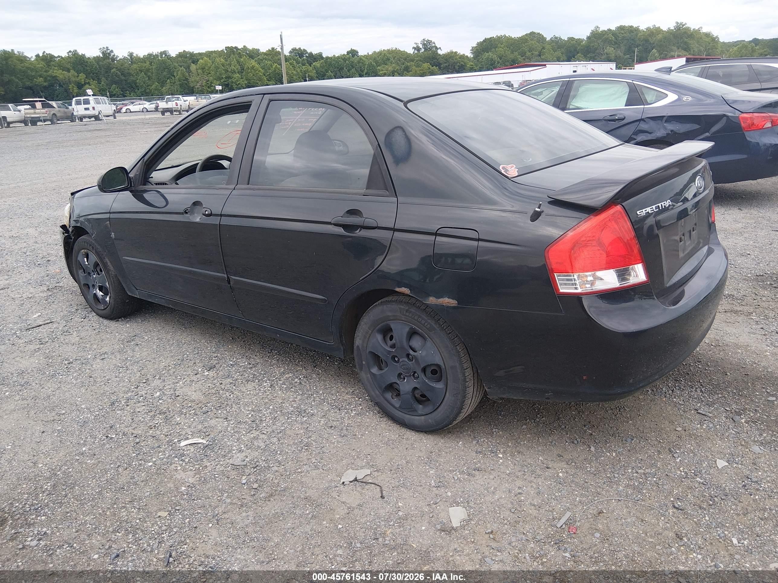 2009 Kia Spectra Lx Черный vin: KNAFE222495601186
