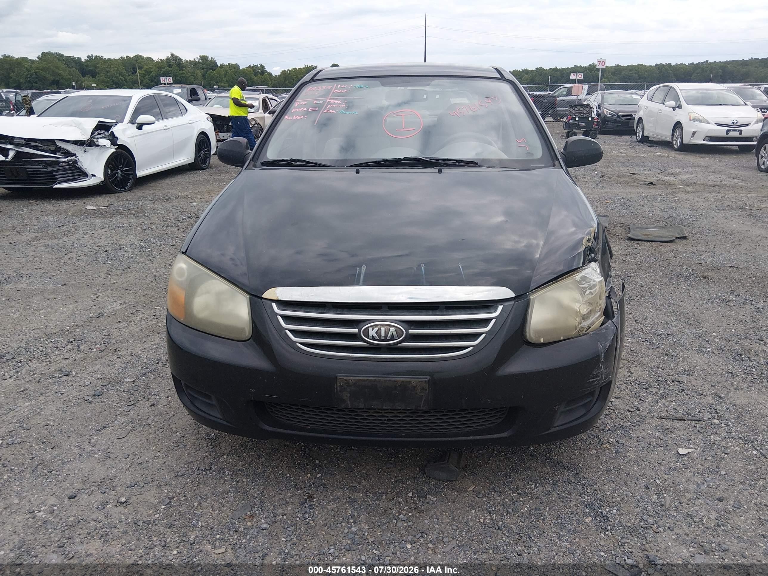 2009 Kia Spectra Lx Черный vin: KNAFE222495601186