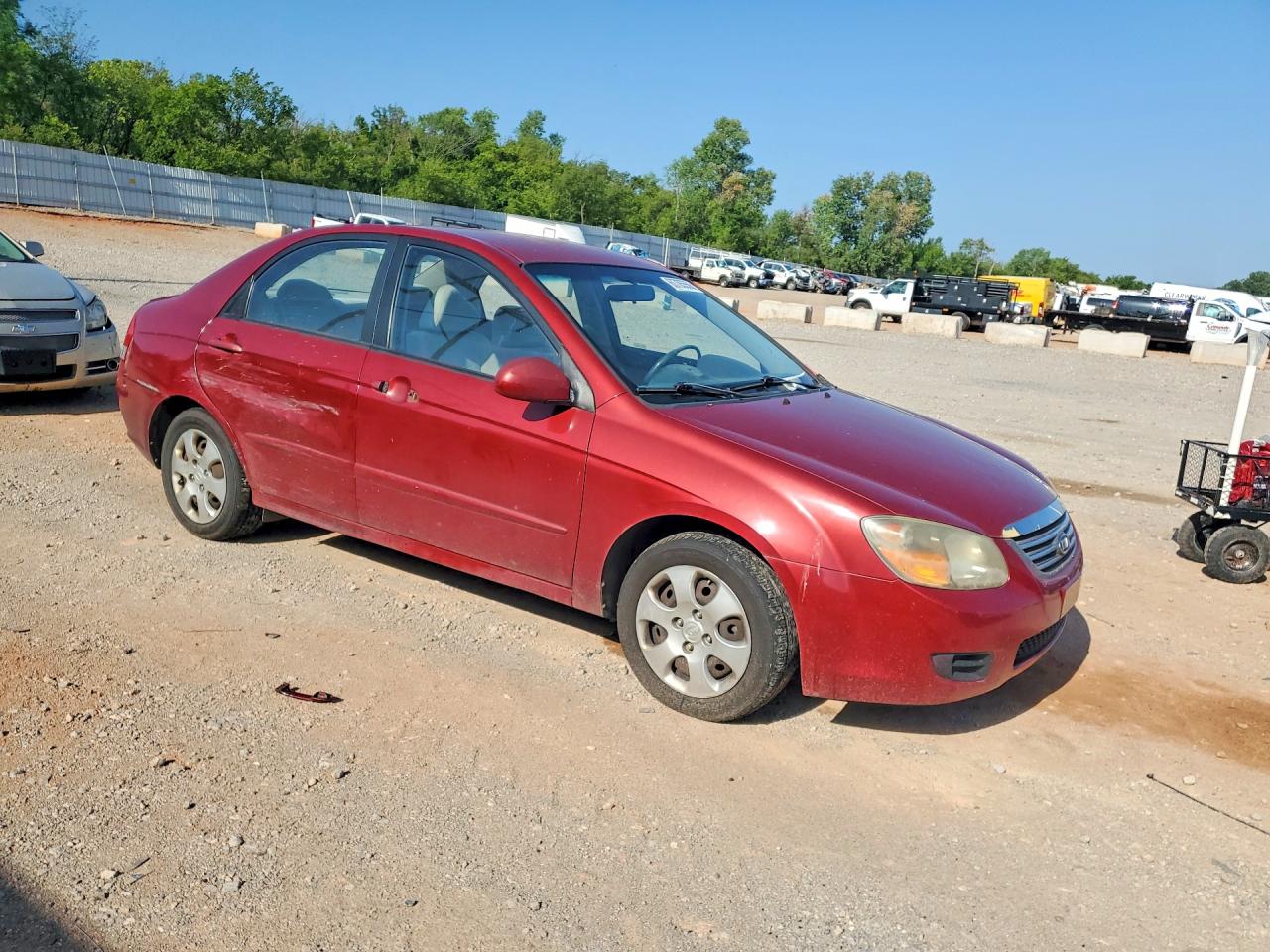2009 Kia Spectra Lx Бордовый vin: KNAFE222595614853