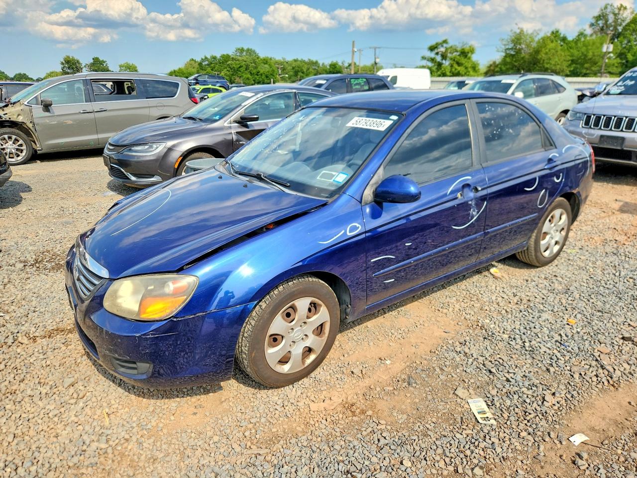 2009 Kia Spectra Lx Синий vin: KNAFE222695637817