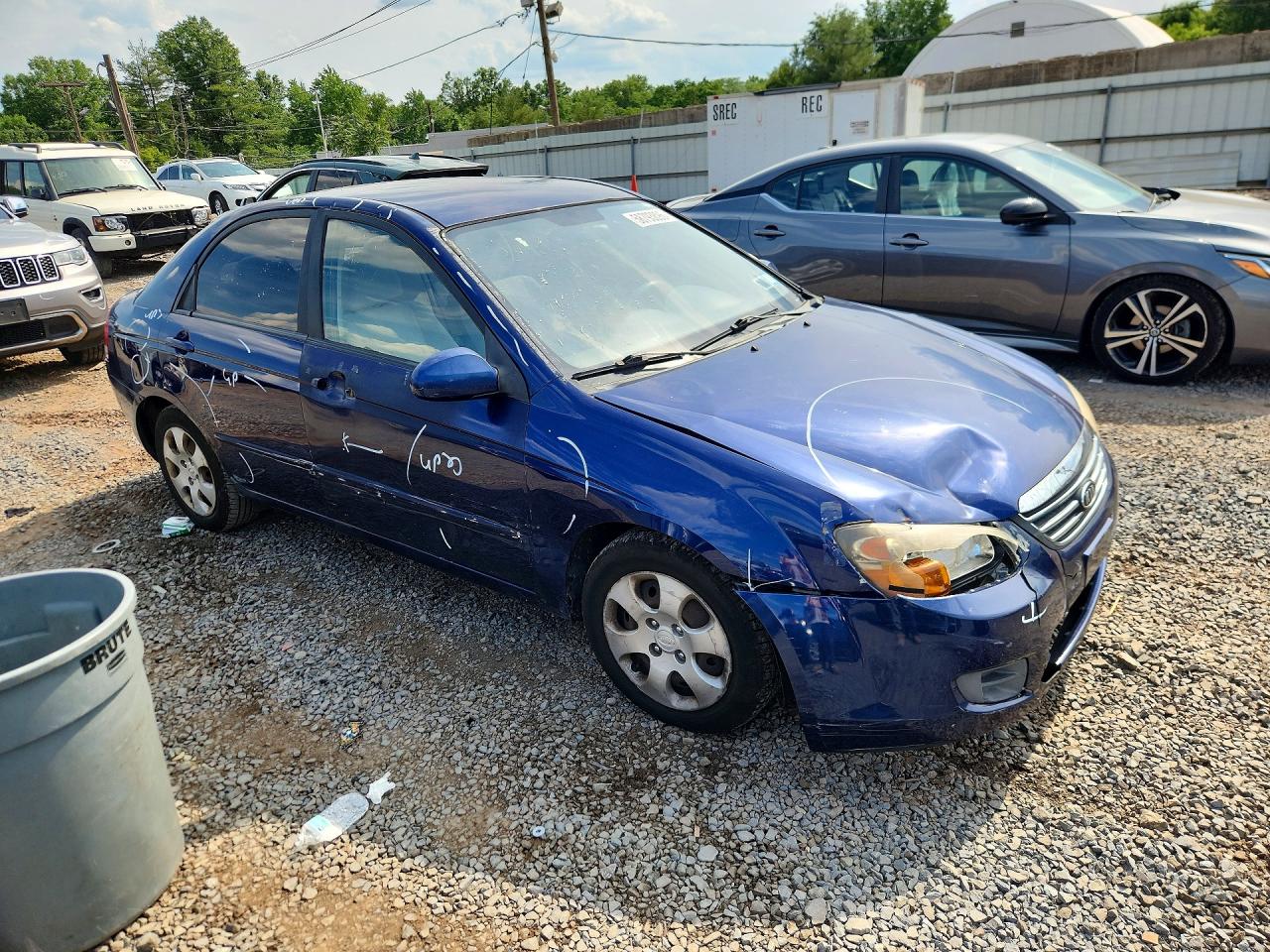 2009 Kia Spectra Lx Синий vin: KNAFE222695637817