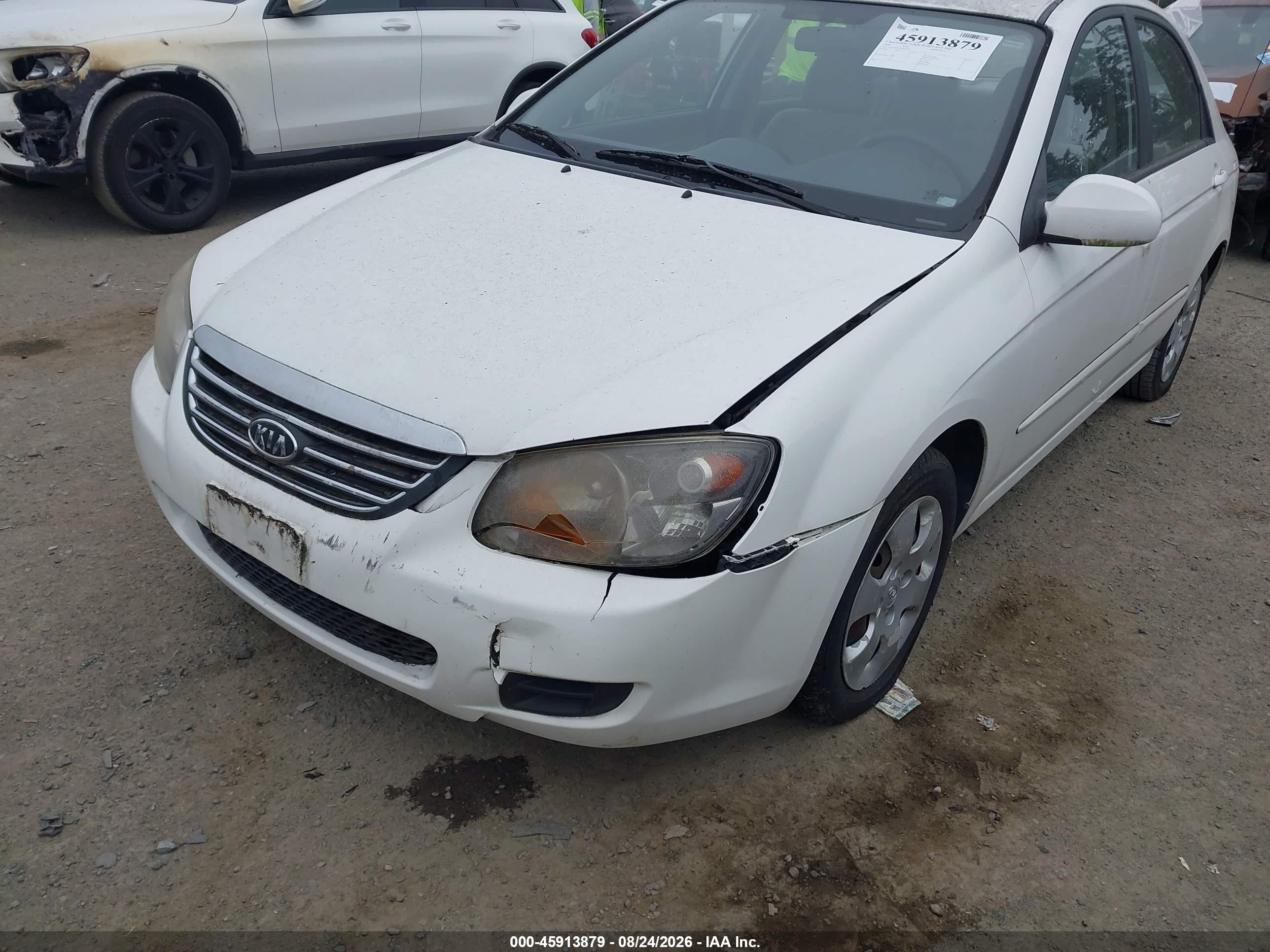 2009 Kia Spectra Ex White vin: KNAFE222695667710