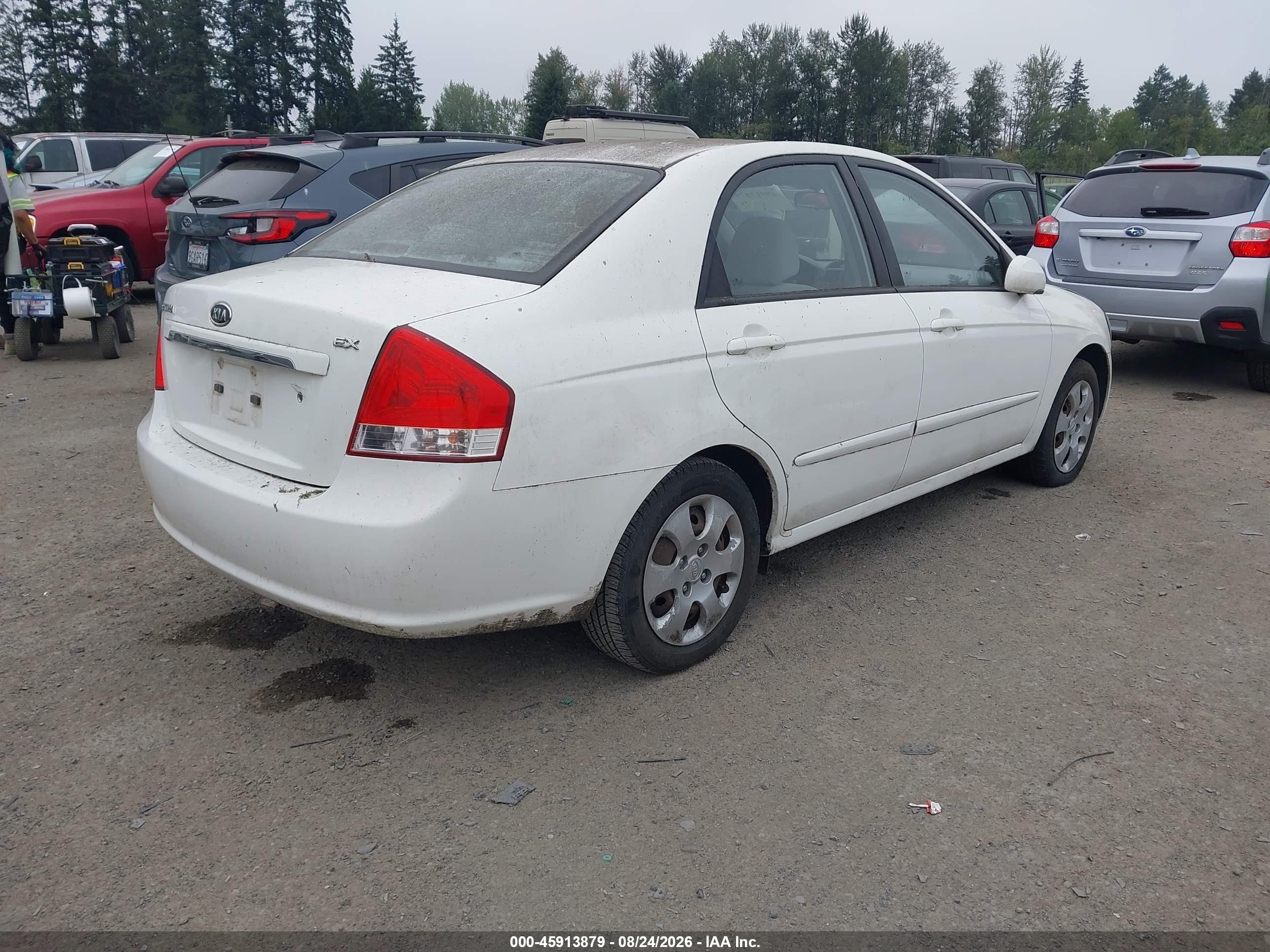 2009 Kia Spectra Ex White vin: KNAFE222695667710