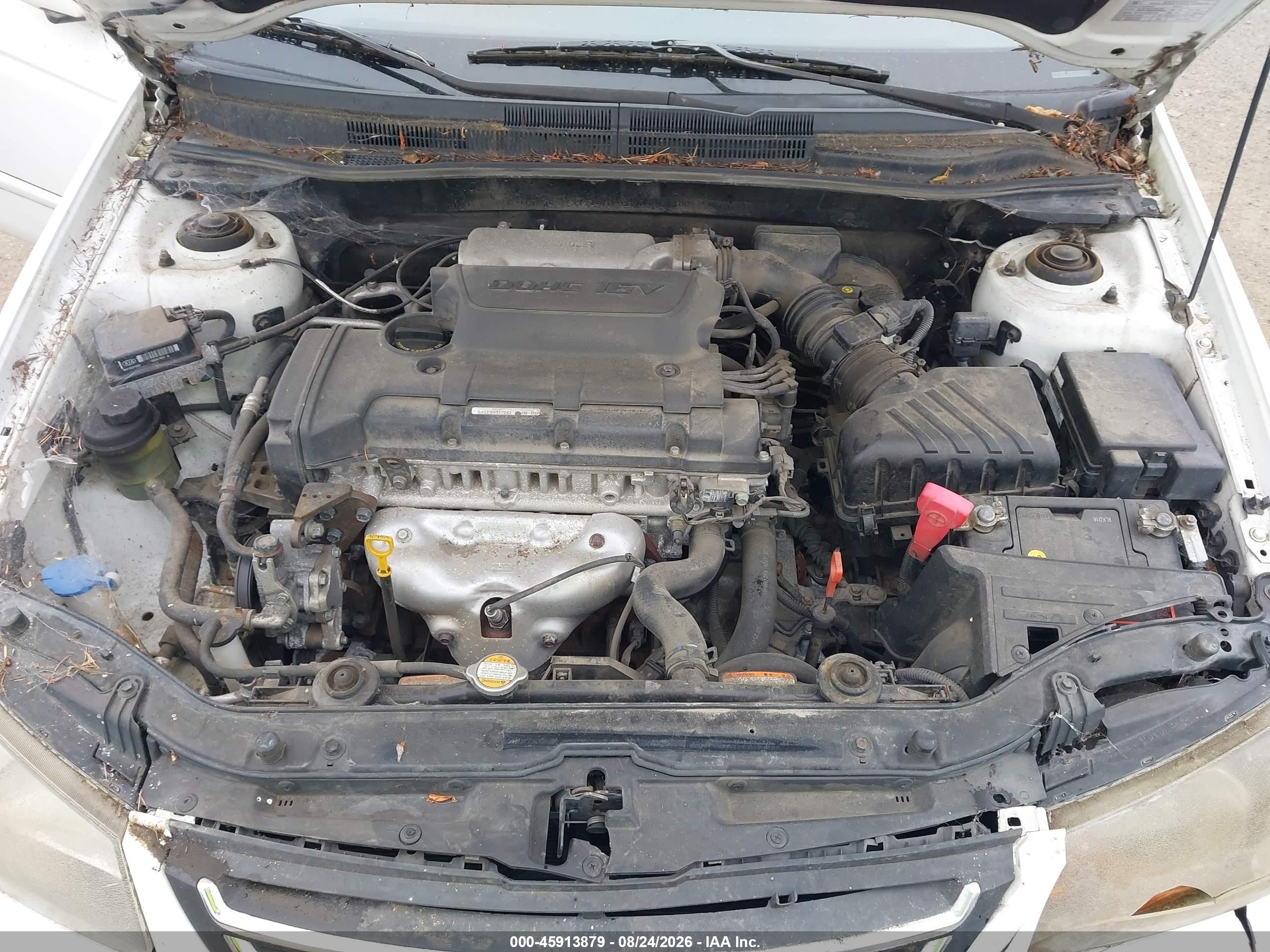 2009 Kia Spectra Ex White vin: KNAFE222695667710