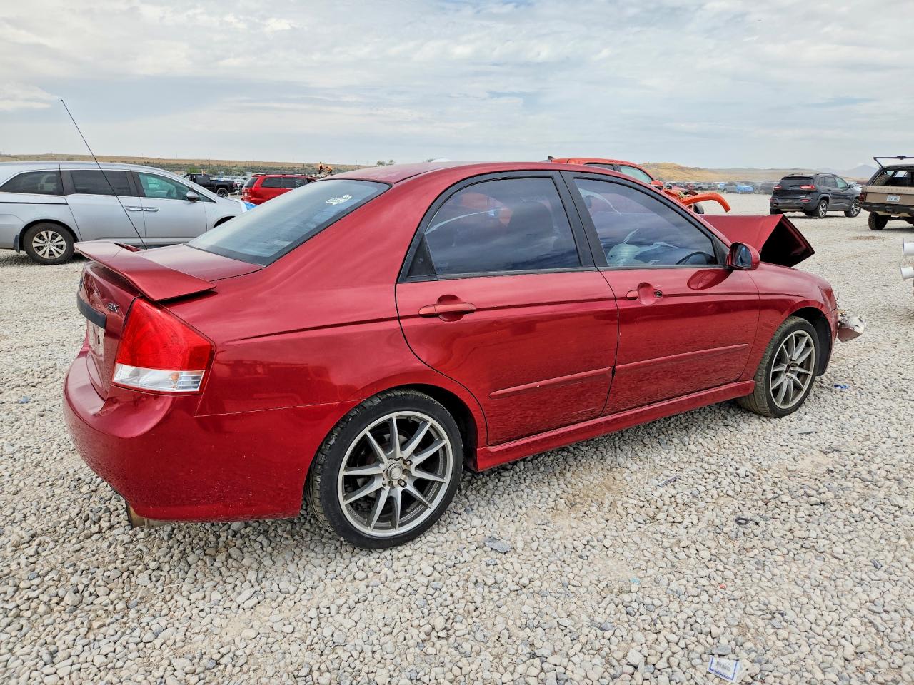 2009 Kia Spectra Lx Красный vin: KNAFE222895027434