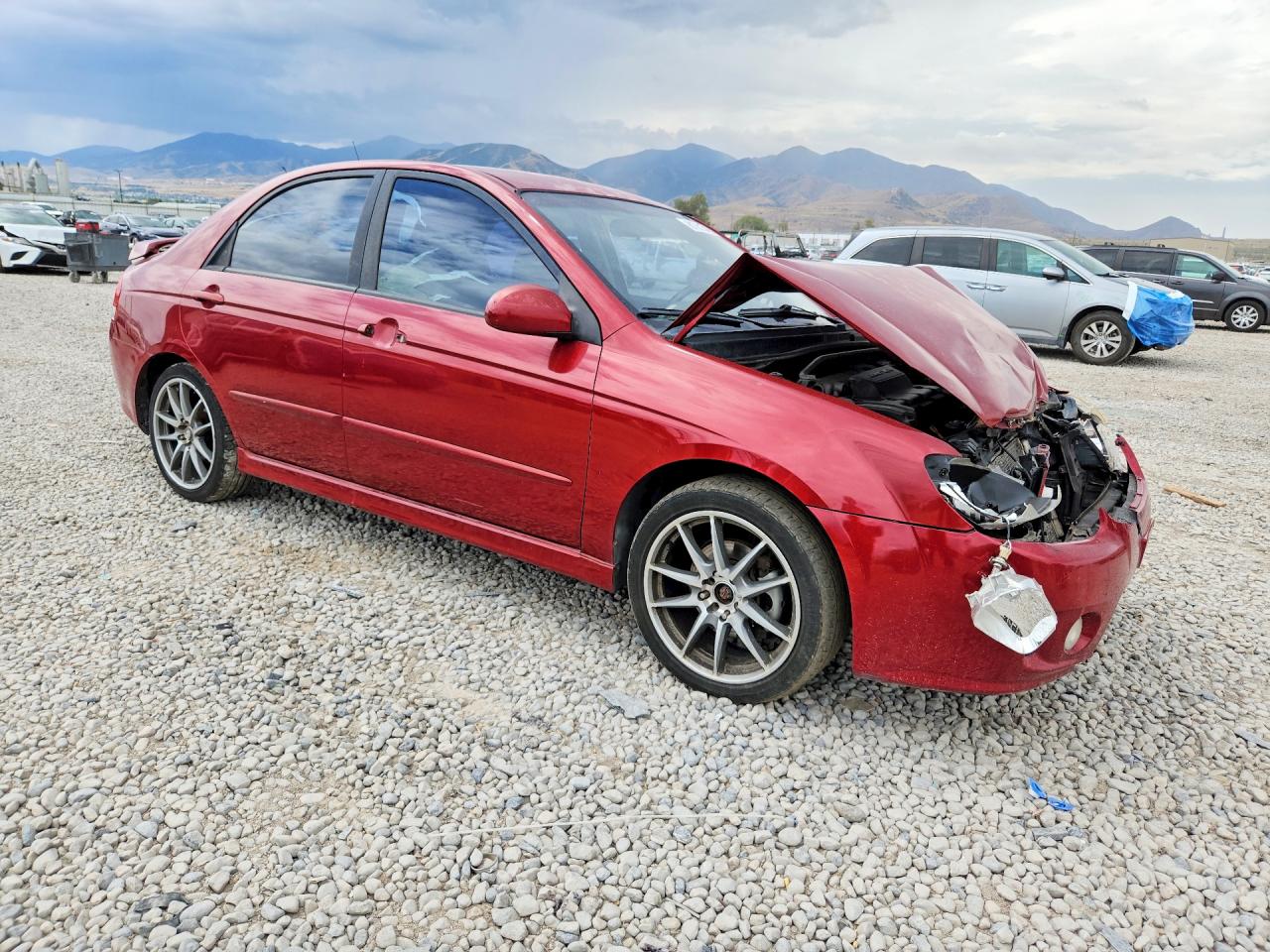 2009 Kia Spectra Lx Красный vin: KNAFE222895027434