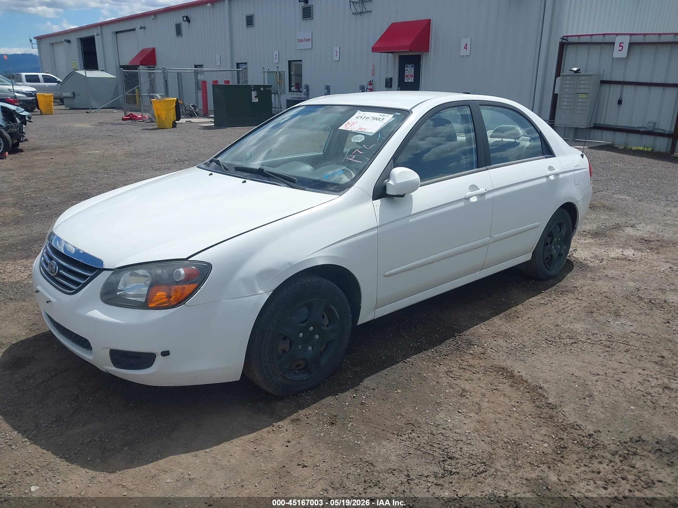2009 Kia Spectra Ex White vin: KNAFE222X95662154