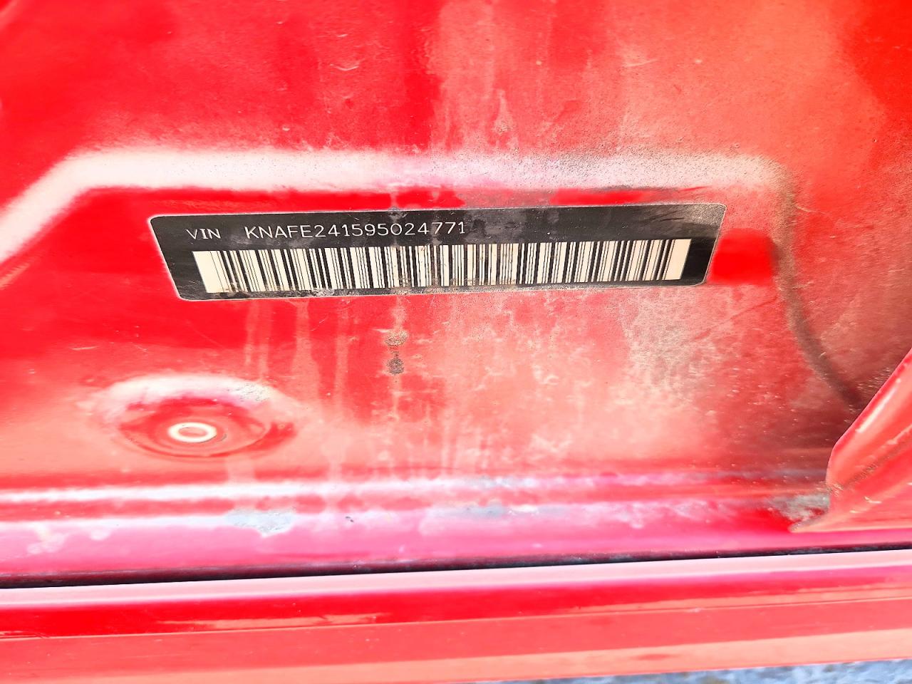 2009 Kia Spectra Sx Red vin: KNAFE241595024771