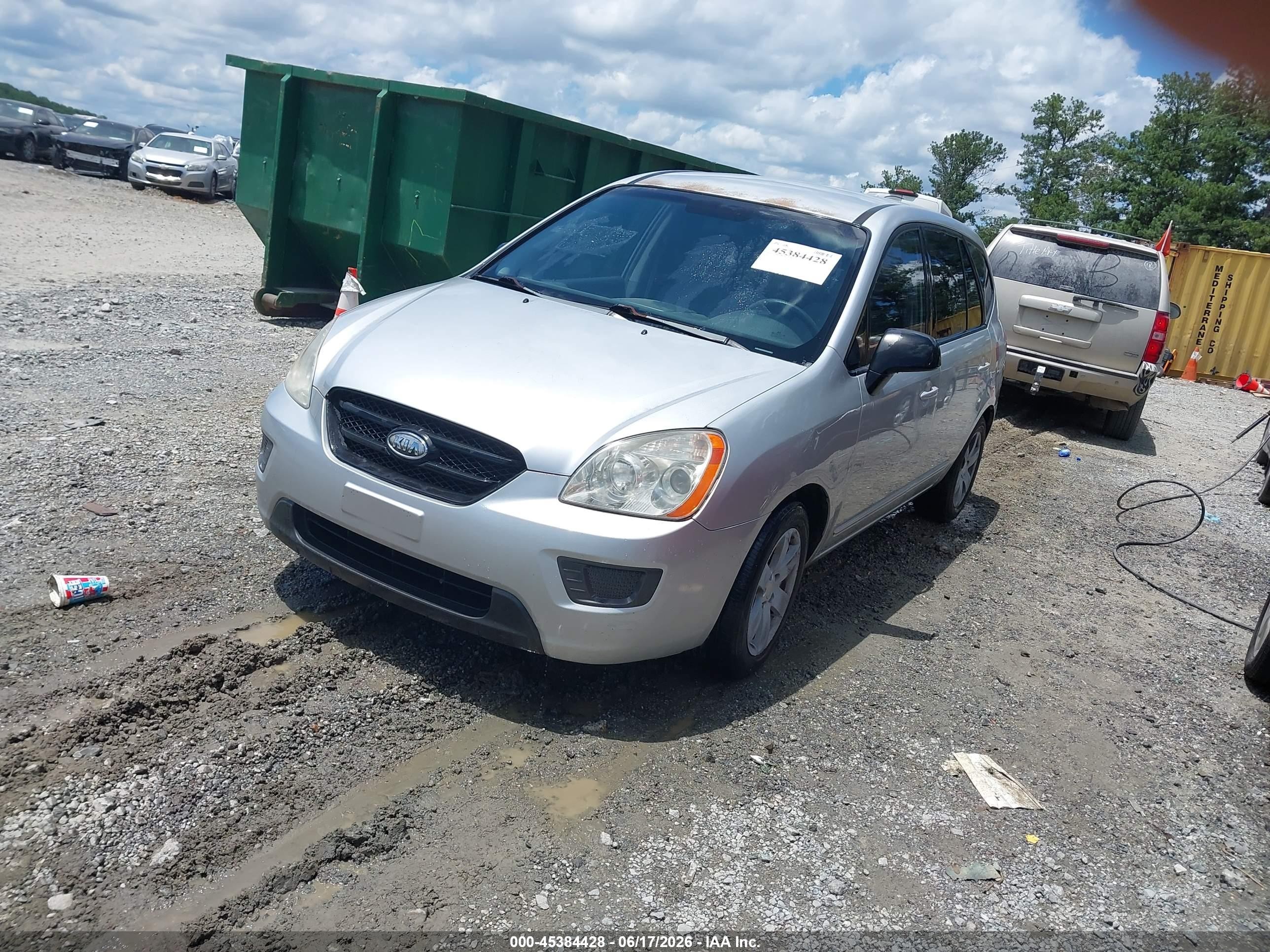 2007 Kia Rondo Lx Silver vin: KNAFG525077049869
