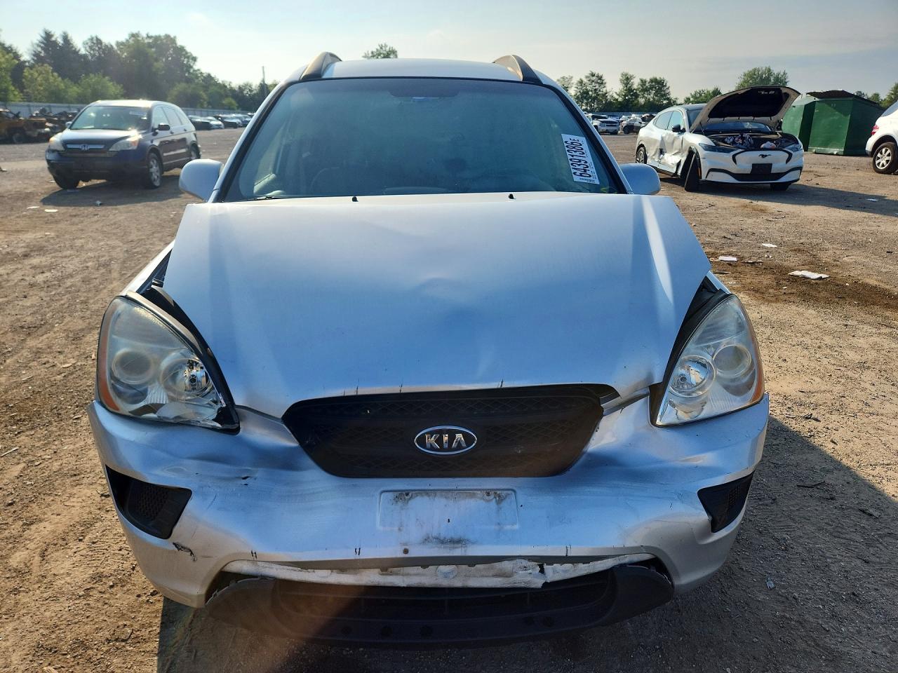 2008 Kia Rondo Lx Silver vin: KNAFG525587201016