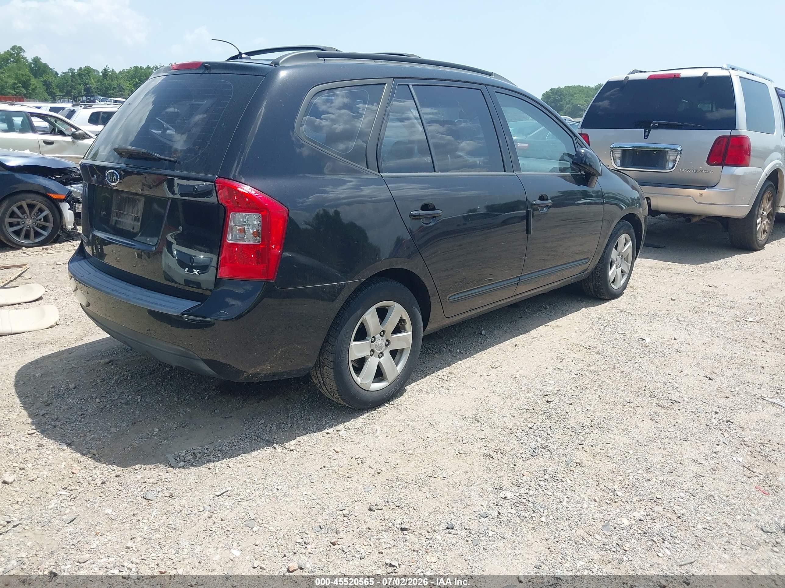 2008 Kia Rondo Lx Black vin: KNAFG525587220097