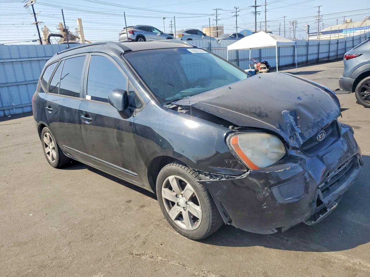 2007 Kia Rondo Lx Black vin: KNAFG525677089759