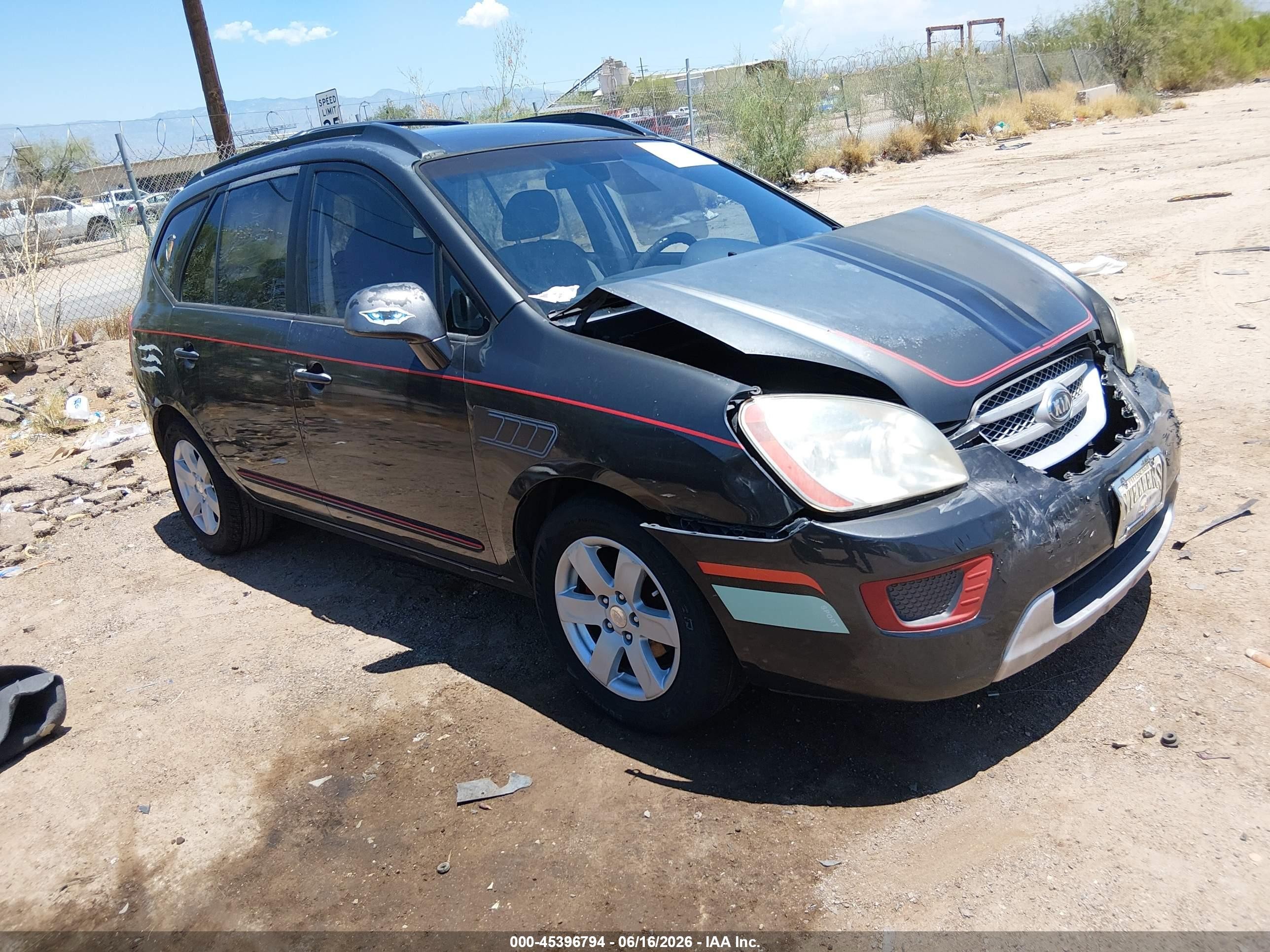 2007 Kia Rondo Lx Gray vin: KNAFG525777090628