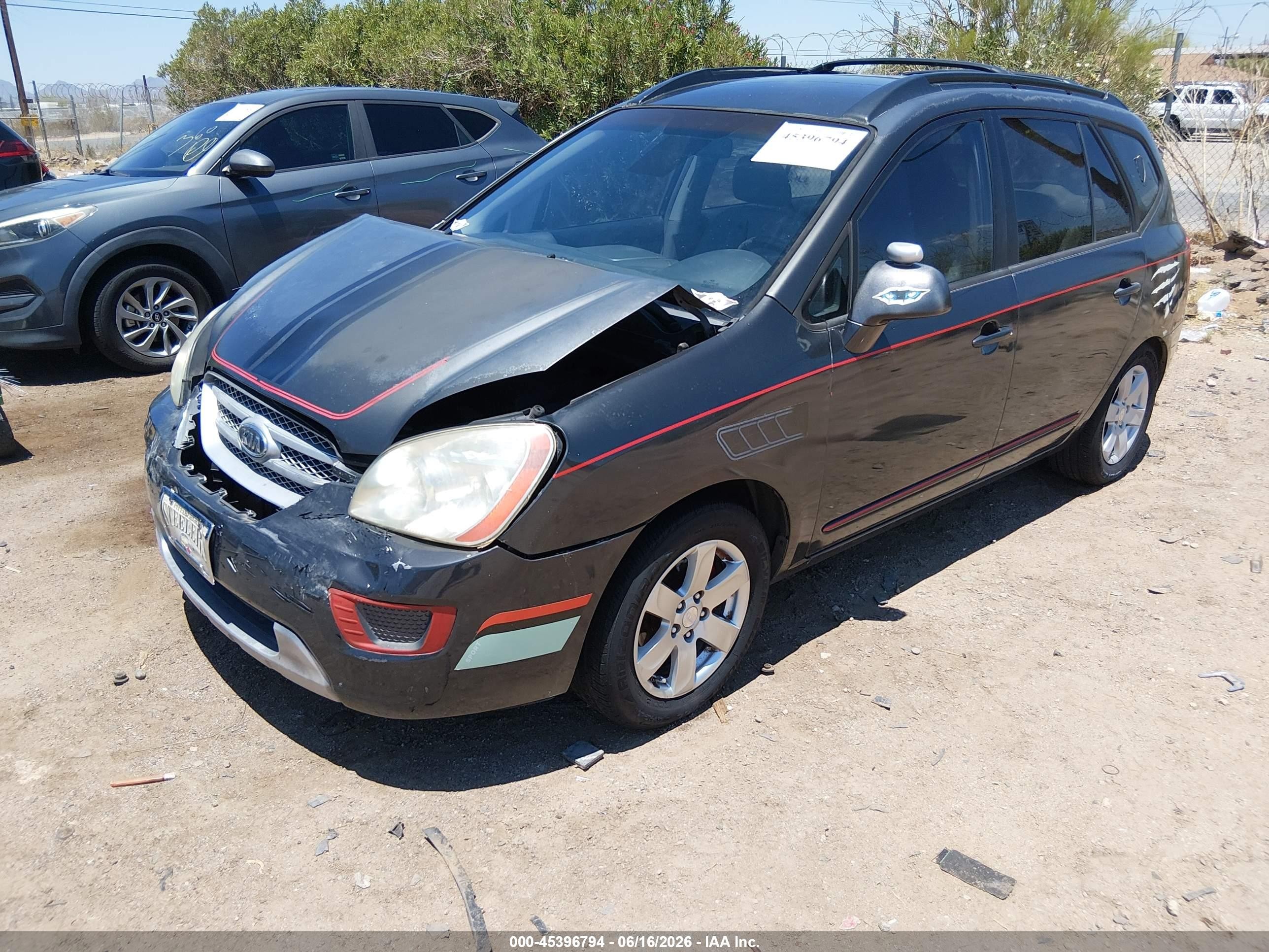 2007 Kia Rondo Lx Gray vin: KNAFG525777090628