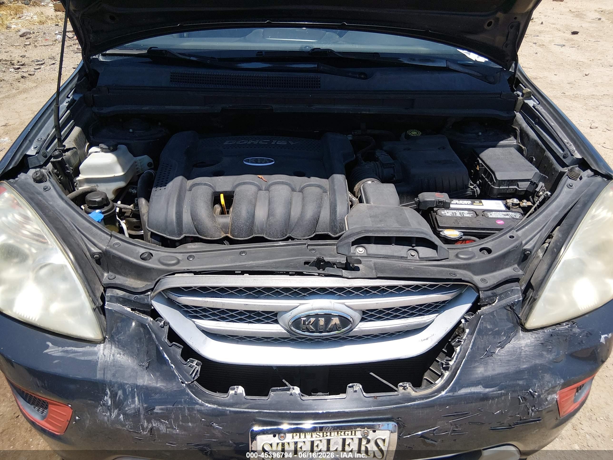 2007 Kia Rondo Lx Gray vin: KNAFG525777090628