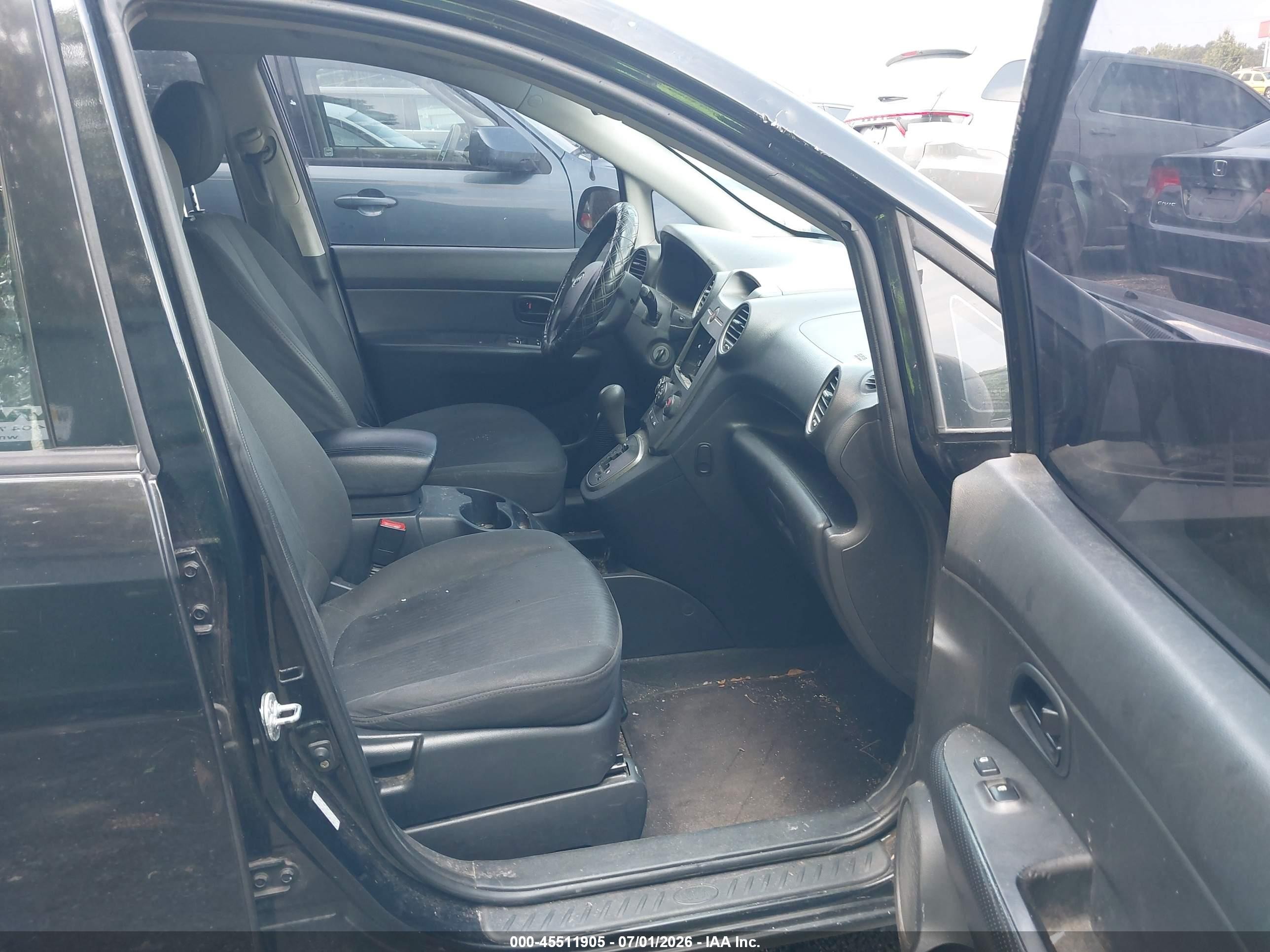 2008 Kia Rondo Lx Black vin: KNAFG525787210557