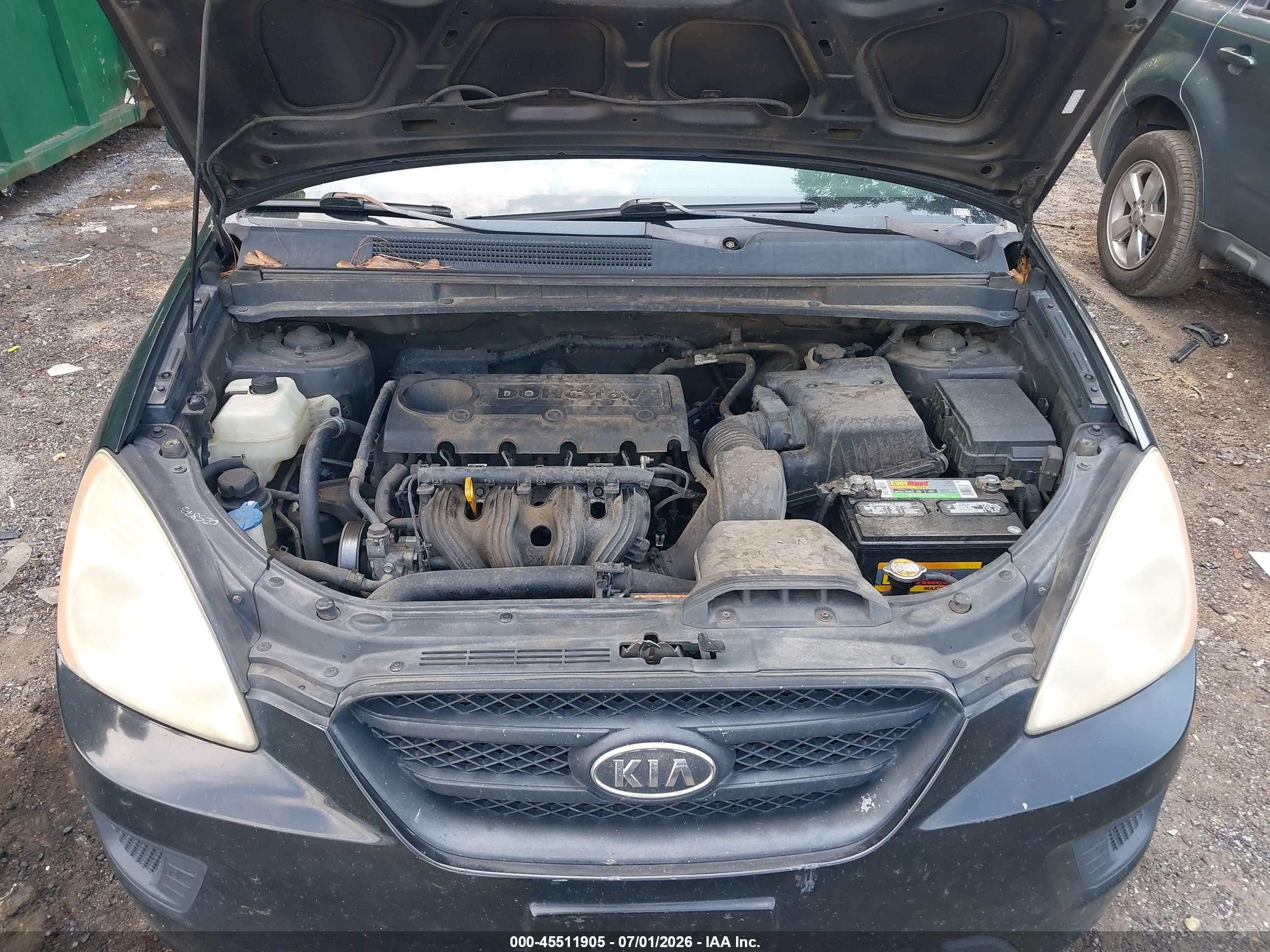 2008 Kia Rondo Lx Black vin: KNAFG525787210557